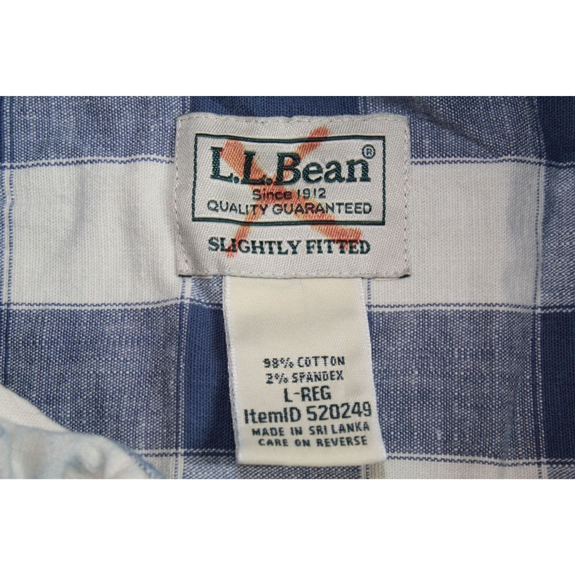 L.L. Bean LL Bean Men's Comfort Stretch Chambray Shirt Blue Plaid Size US L / EU 52-54 / 3 - 7 Thumbnail