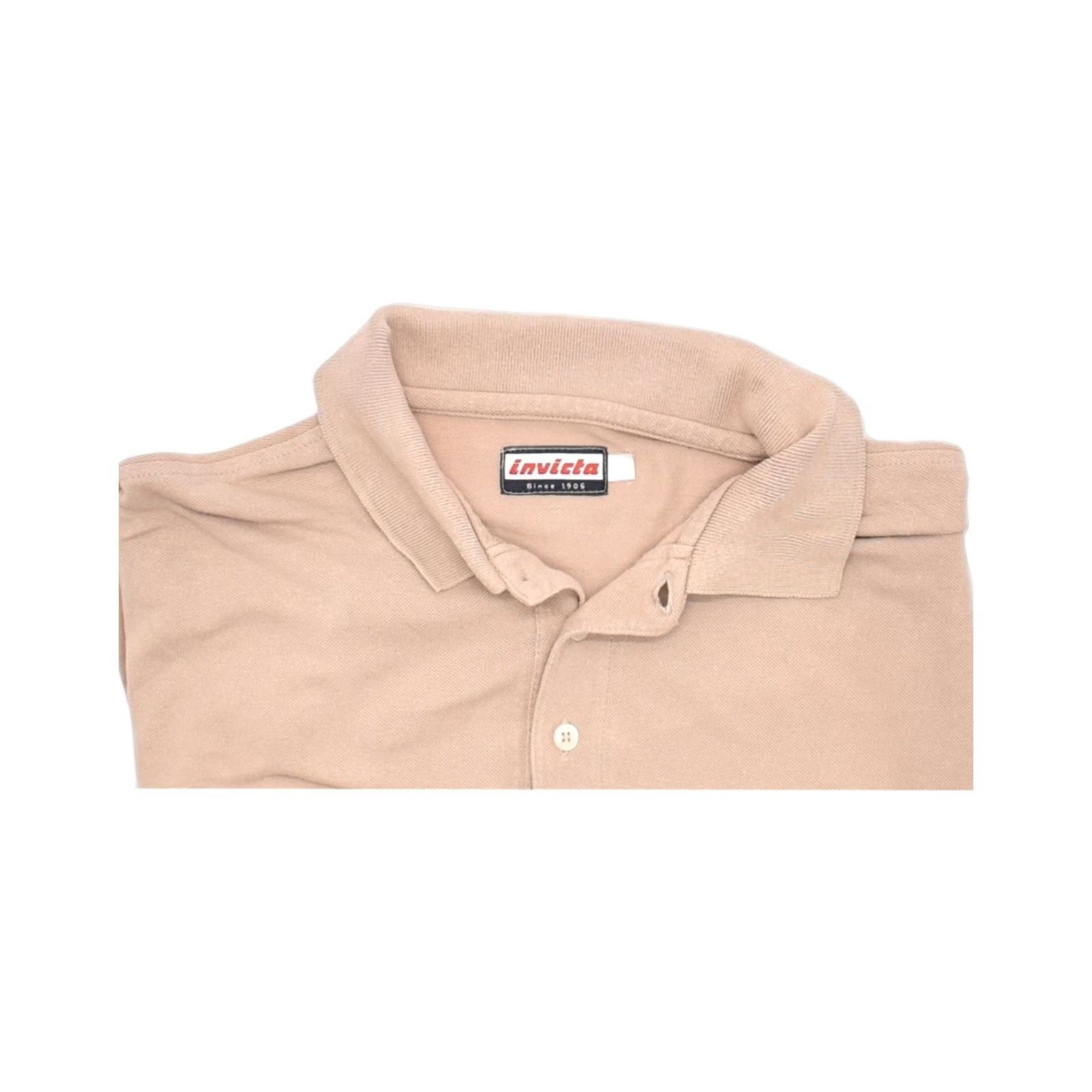 Invicta INVICTA Mens Polo Shirt Medium Beige Cotton Size US M / EU 48-50 / 2 - 3 Thumbnail