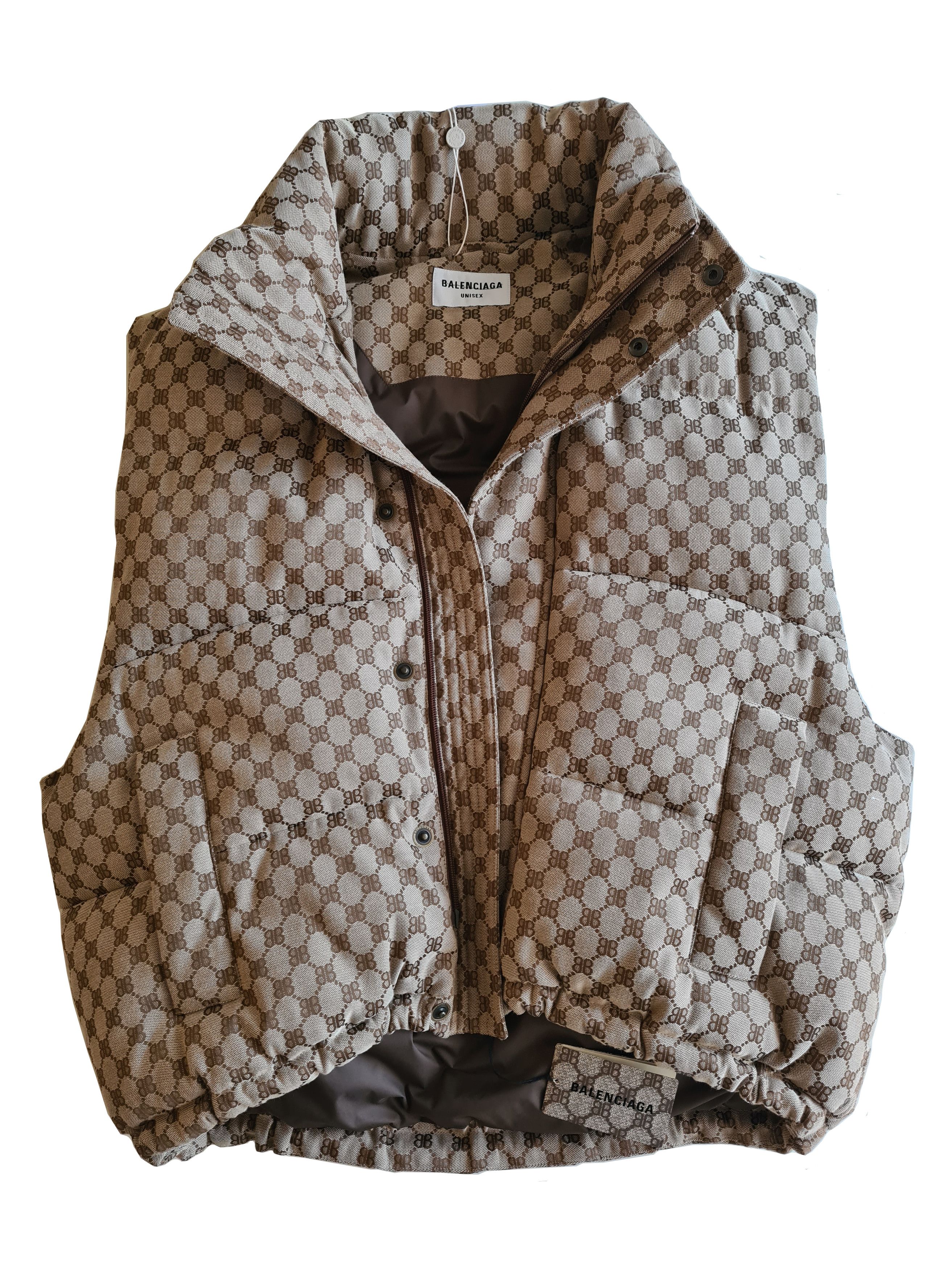 Balenciaga × Gucci Gucci x Balenciaga The Hacker Project Puffer Vest Size XXS / US 00 / IT 34 - 1 Thumbnail