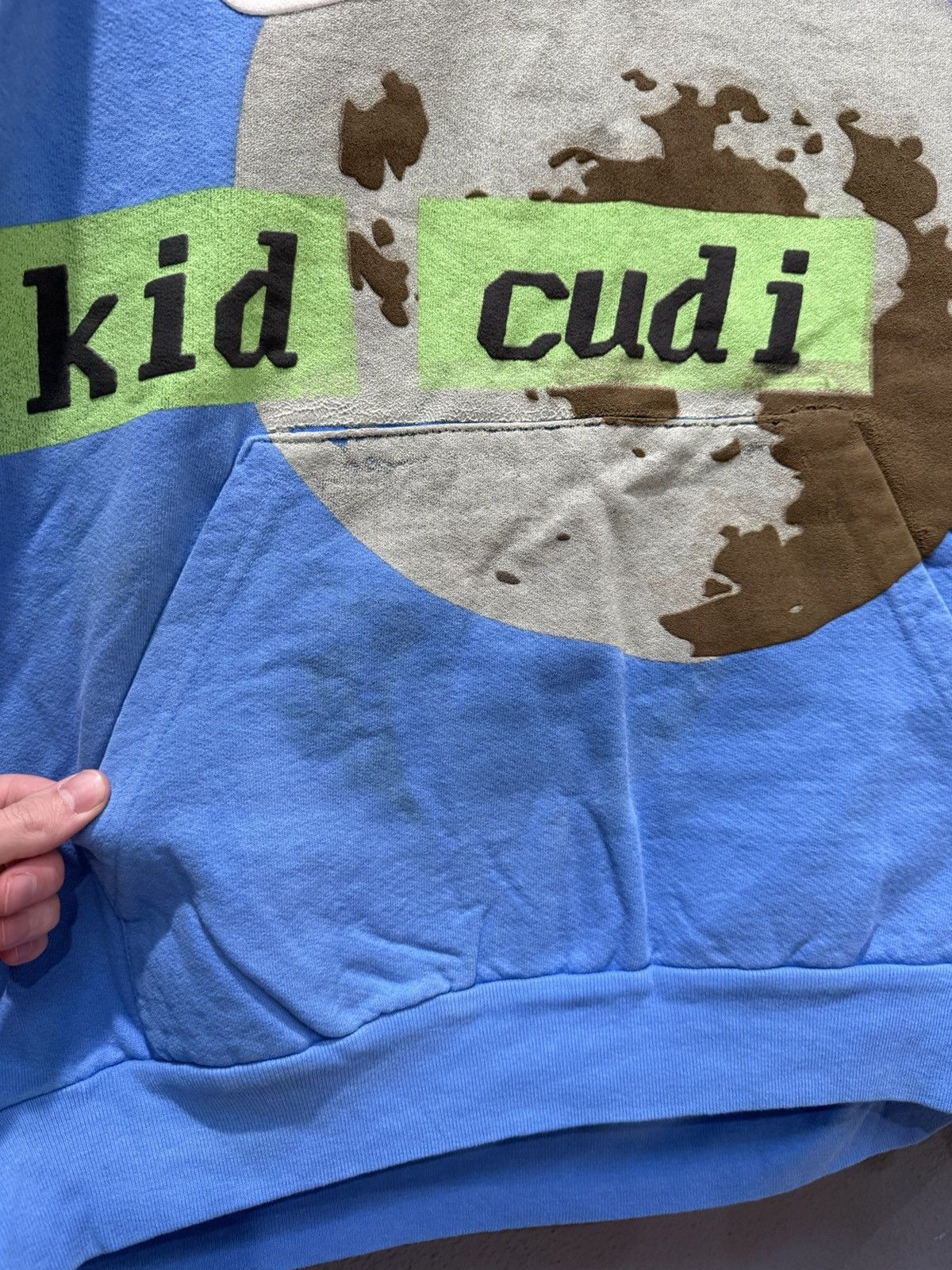 Cactus Plant Flea Market Cactus Plant Flea Market Kid Cudi Blue Puff Print Hoodie L Size US L / EU 52-54 / 3 - 4 Thumbnail