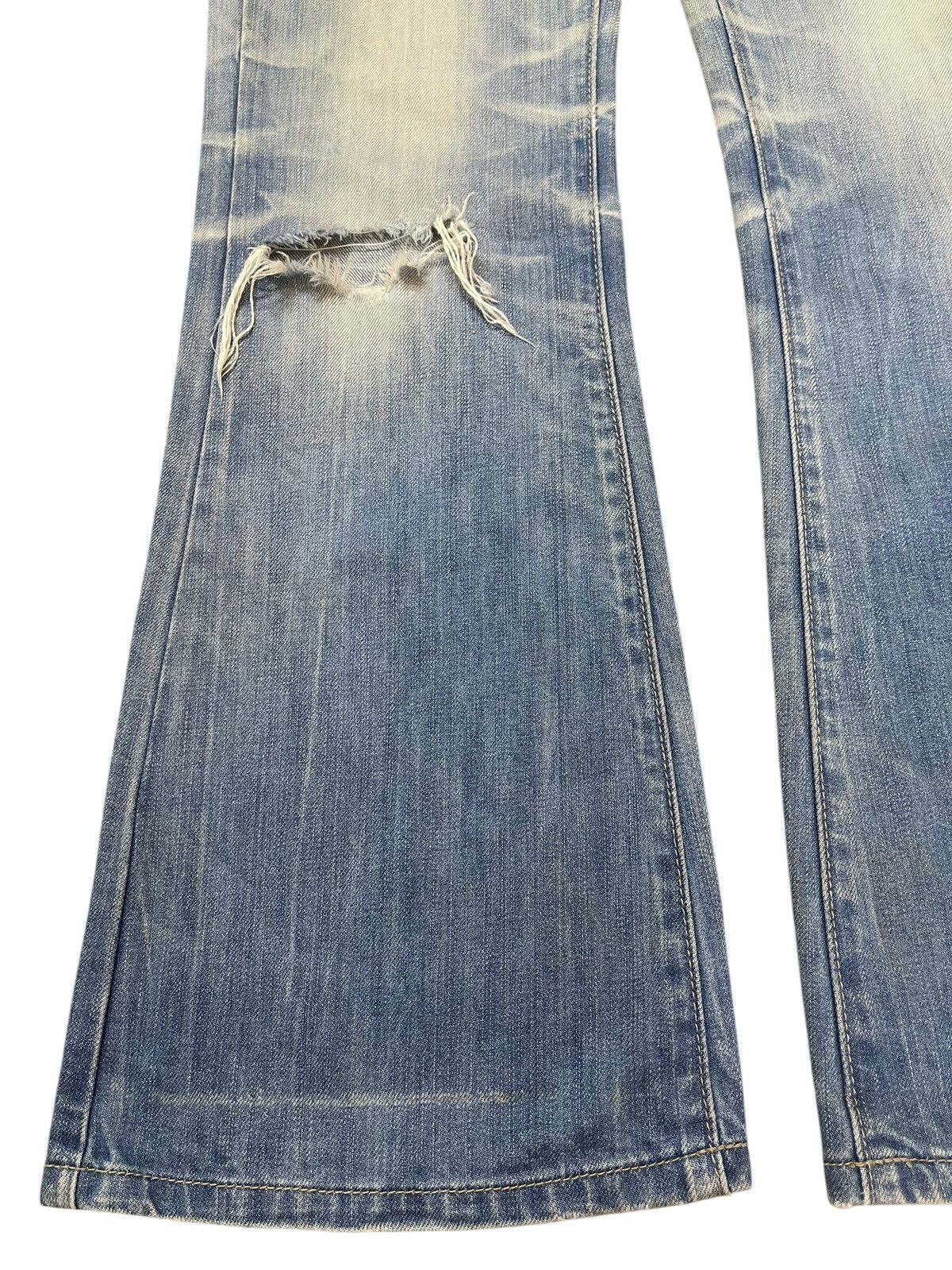 If Six Was Nine Vintage Japanese Brand Mud Faded Wash Distress Flare Jeans Size US 31 - 7 Thumbnail