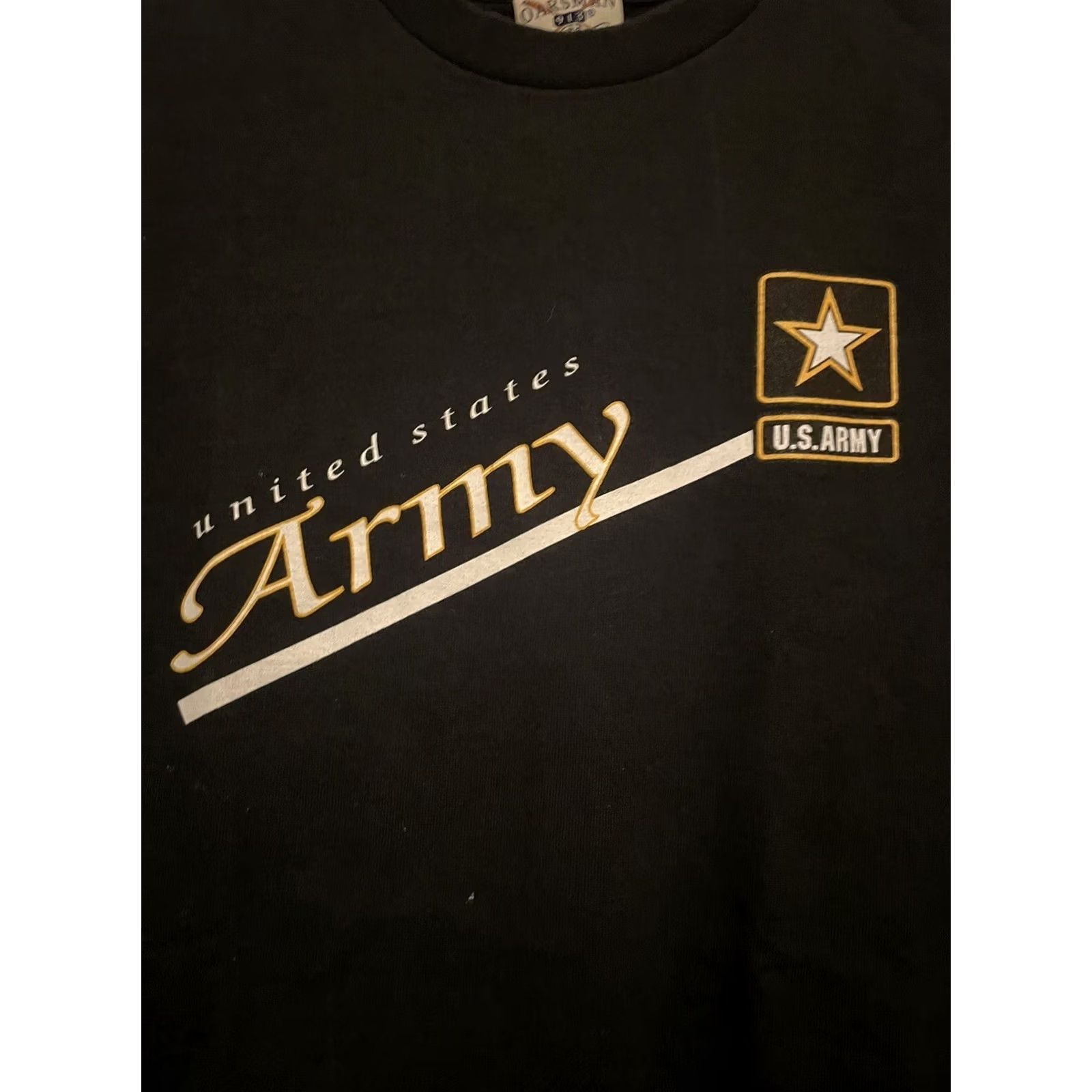 Vintage Vintage 90s United States Army Shirt Cotton Black Medium Oarsman Graphic 90s Size US L / EU 52-54 / 3 - 3 Thumbnail