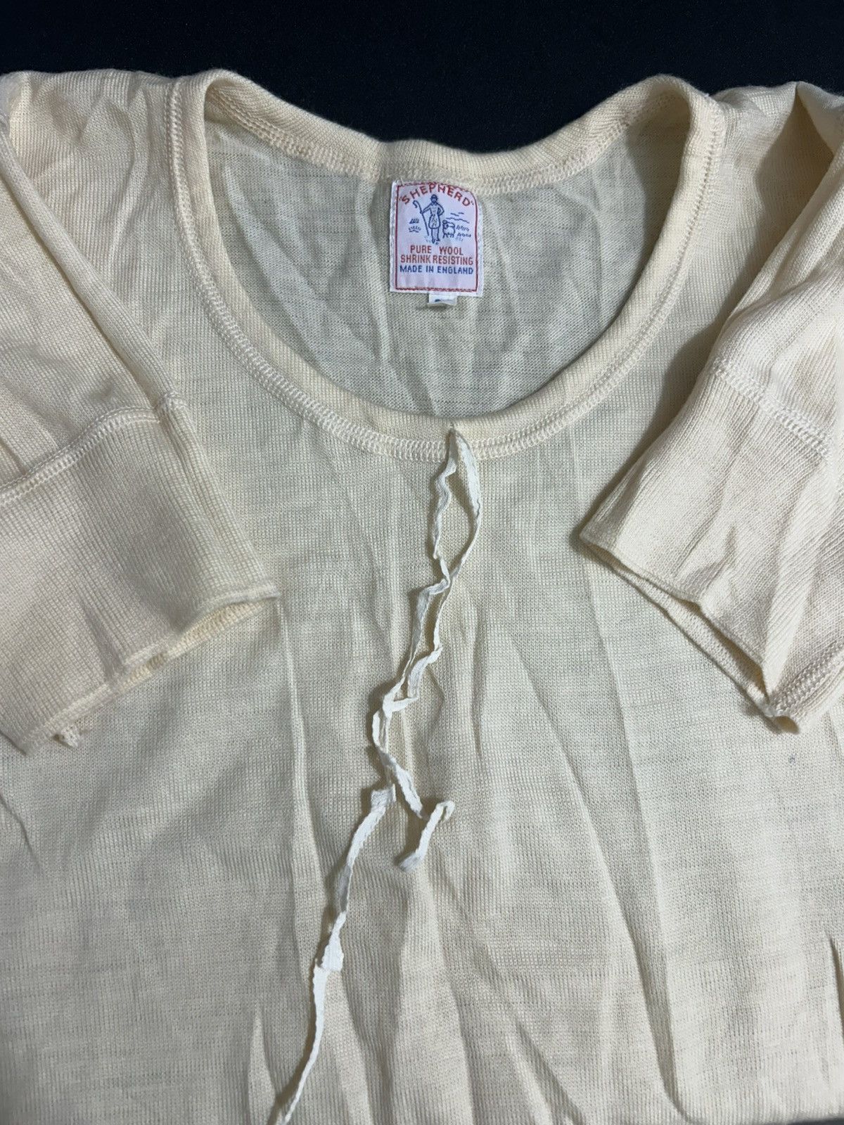 Vintage 1940’s Shepherd Wool Blouse Neck Adjustable Rare Size S / US 4 / IT 40 - 3 Thumbnail