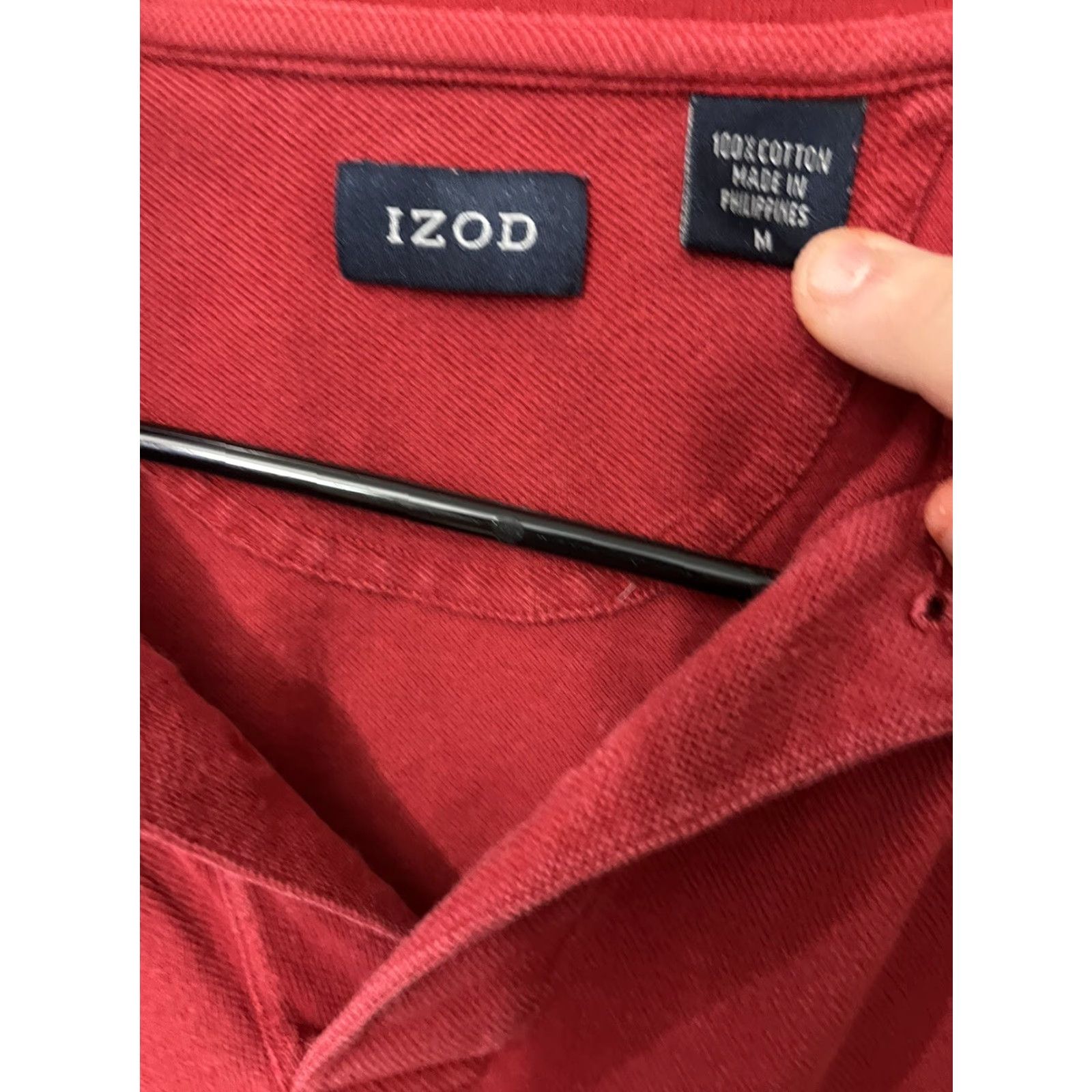 Izod IZOD GOLF POLO SHIRT Men's Medium Red Solid Casual Classic Size US M / EU 48-50 / 2 - 4 Thumbnail