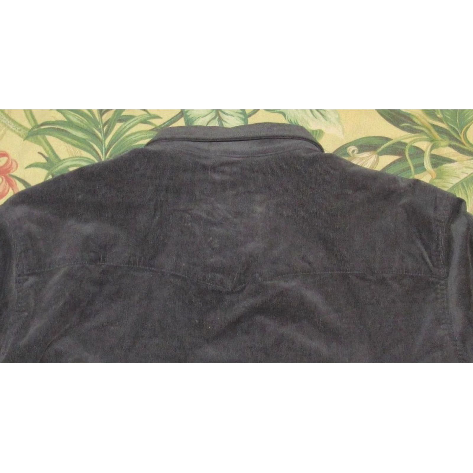 Vintage PONCHO Dark Grey Long Sleeve Corduroy Pearl Snap Shirt Slim Fit XXL Mens Size US XXL / EU 58 / 5 - 3 Thumbnail