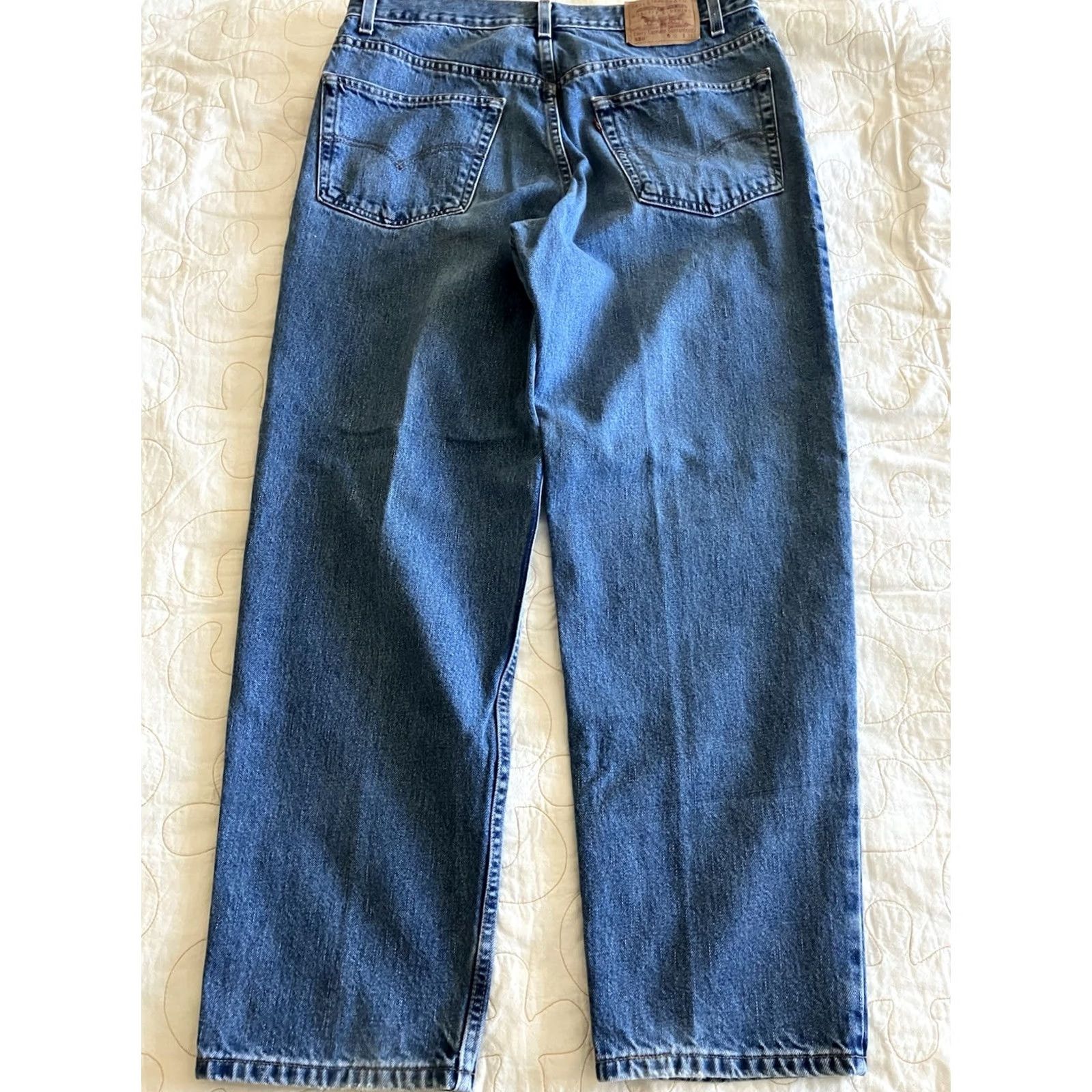 Levi's VINTAGE Levi’s 550 Jeans Relaxed Fit Medium Wash Jeans 36 Men Size US 36 / EU 52 - 3 Thumbnail