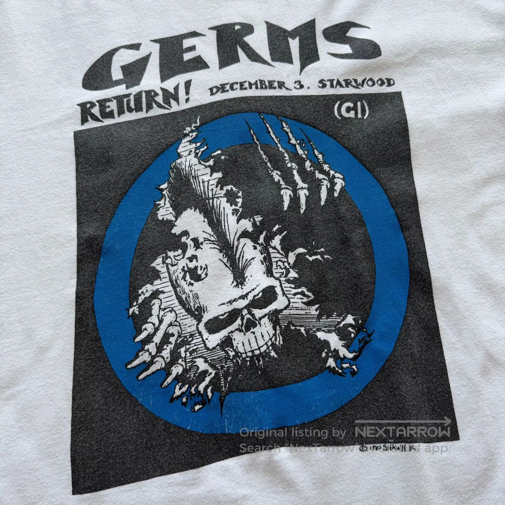 Vintage Vintage 90s Hanes Germs Band Tee. Size US M / EU 48-50 / 2 - 3 Thumbnail