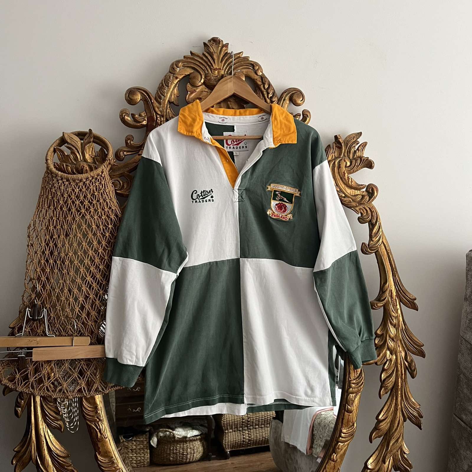 Canterbury of New Zealand Vintage Cotton Traders south Africa England rugby jersey Size US L / EU 52-54 / 3 - 1 Thumbnail