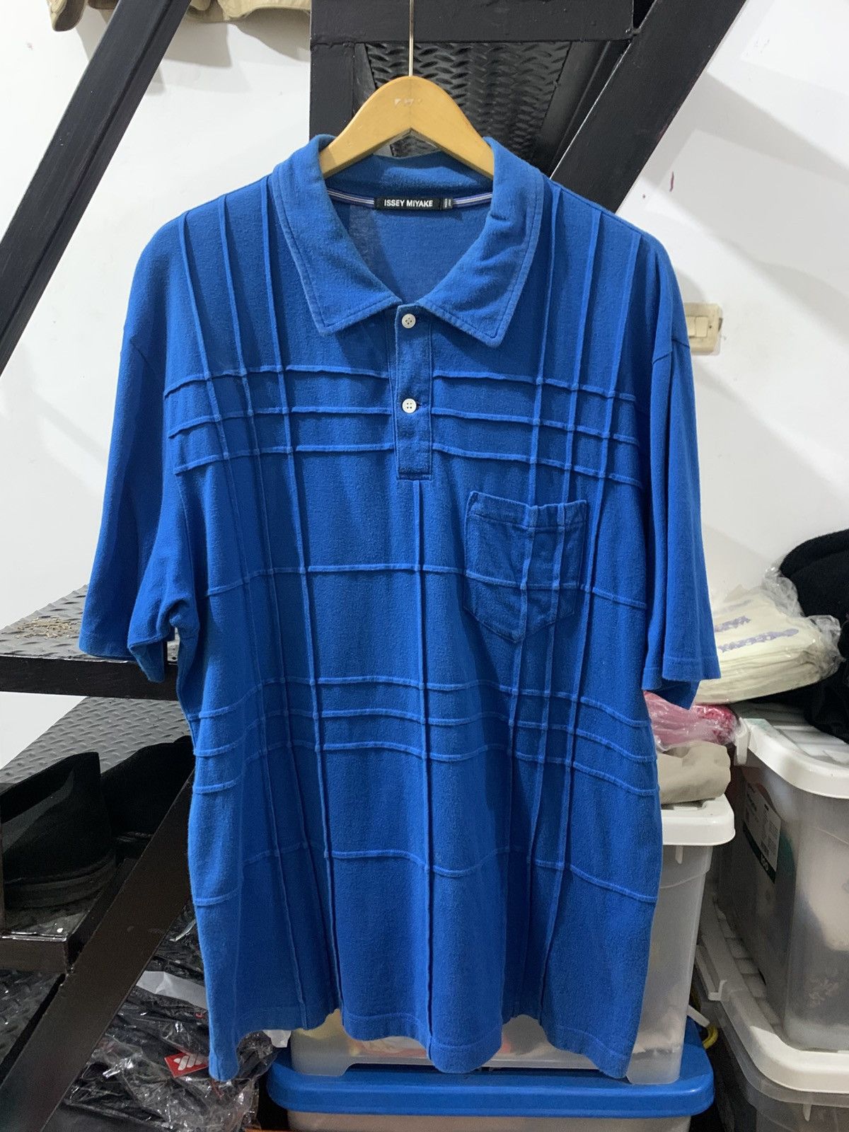 Issey Miyake 1990s Issey Miyake Polo Shirt Size US L / EU 52-54 / 3 - 1 Thumbnail