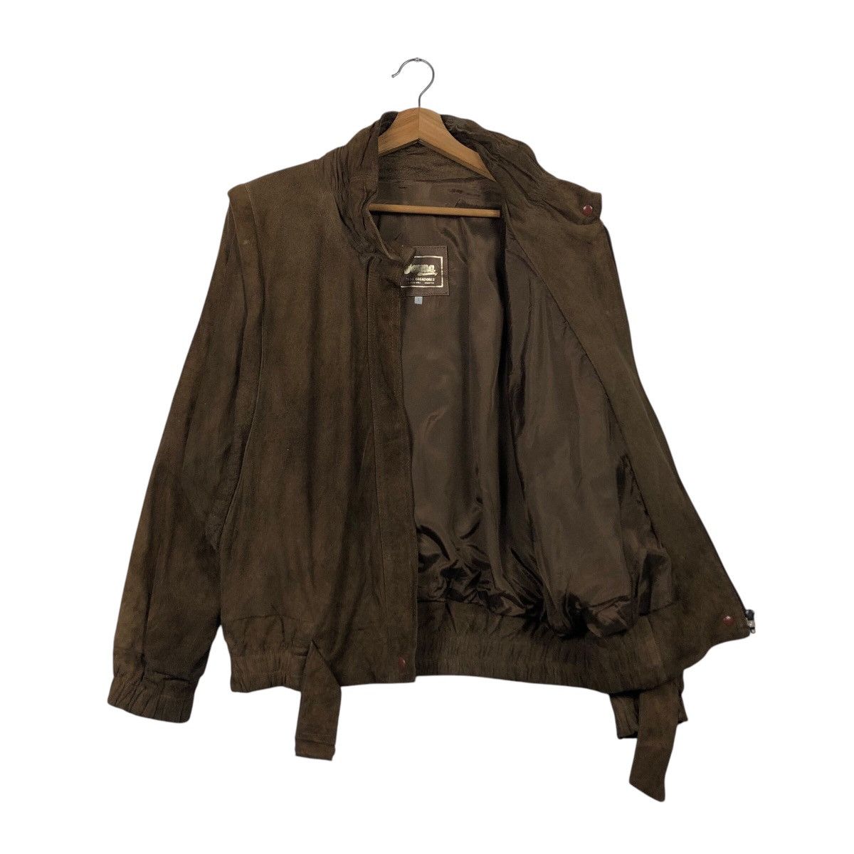 Genuine Leather 📌Vintage Fly Bomber Jacket Leather Danna Issey Miyake Size US M / EU 48-50 / 2 - 12 Thumbnail