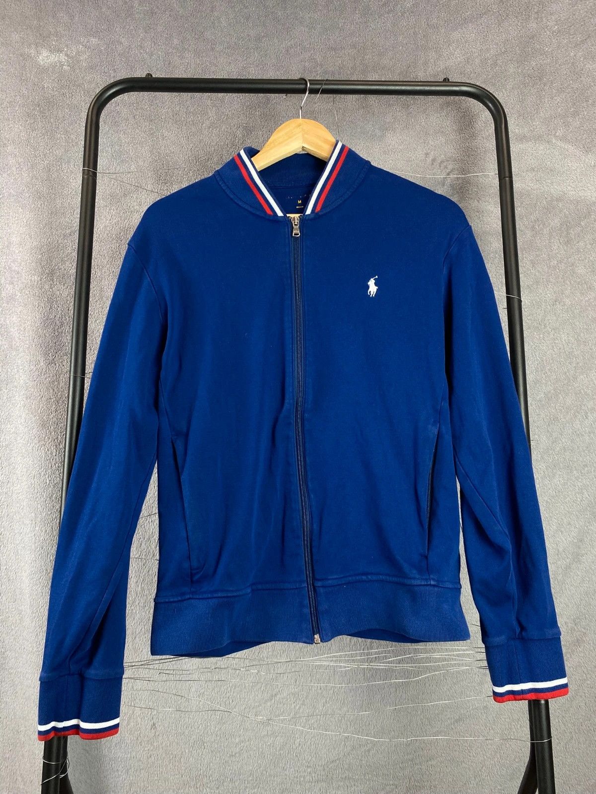 Ralph Lauren Ralph Lauren Navy Zip Bomber Jacket with Mini Logo Size M Size US M / EU 48-50 / 2 - 1 Thumbnail