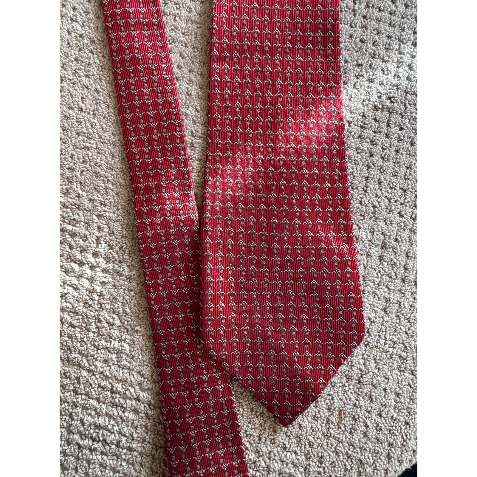 Peter Millar Italy Bottega Veneta Beautiful Red 100% Silk Tie Size ONE SIZE - 1 Thumbnail