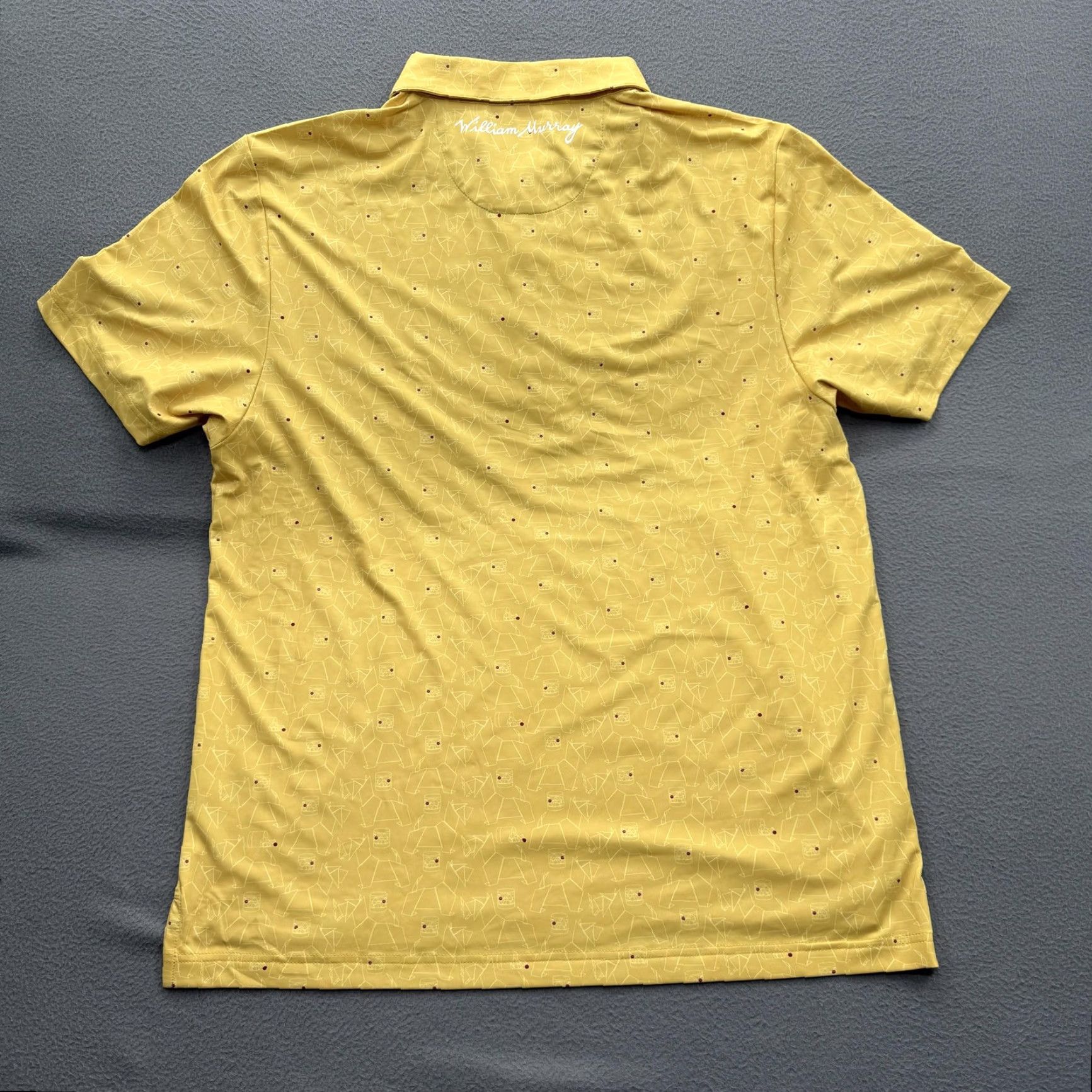 Vintage William Murray Polo Shirt Mens Large Yellow Geometric Performance Golf Stretch Polo Shirt Mens Large Yellow Geometric Pattern Golf Size US L / EU 52-54 / 3 - 2 Thumbnail