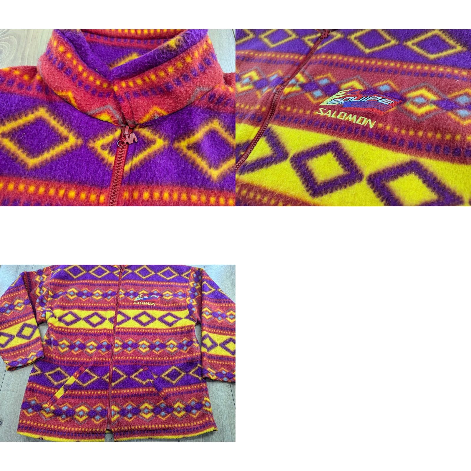 Salomon Vintage Salomon Equipe Fleece Jacket M Aztec Outdoor Geometric Size US M / EU 48-50 / 2 - 8 Thumbnail