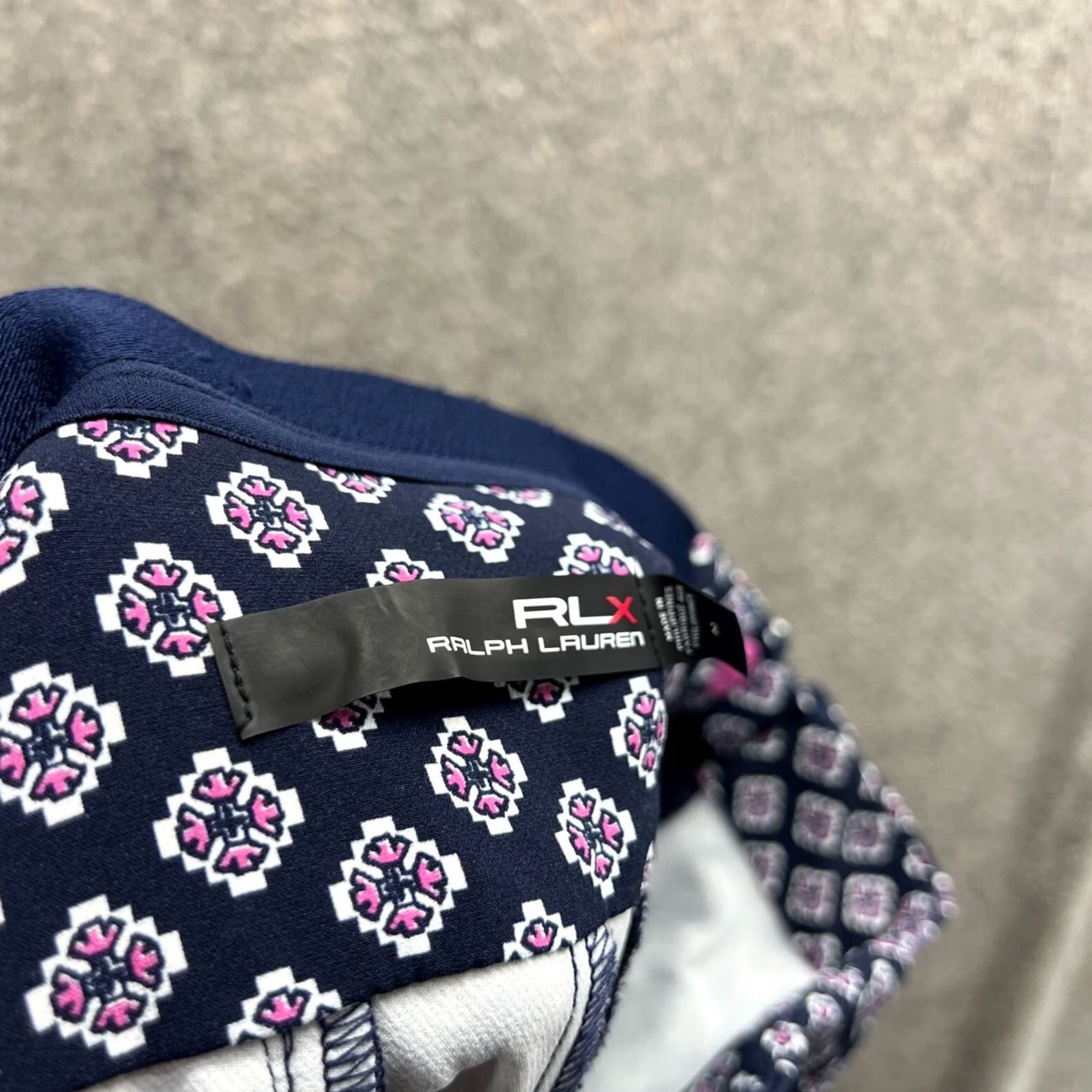 RLX Ralph Lauren RLX Ralph Lauren Pants Women 2 Blue Navy Leggings Geometric Floral Pockets Knit Nylon Size 26" / US 2 / IT 38 - 7 Thumbnail