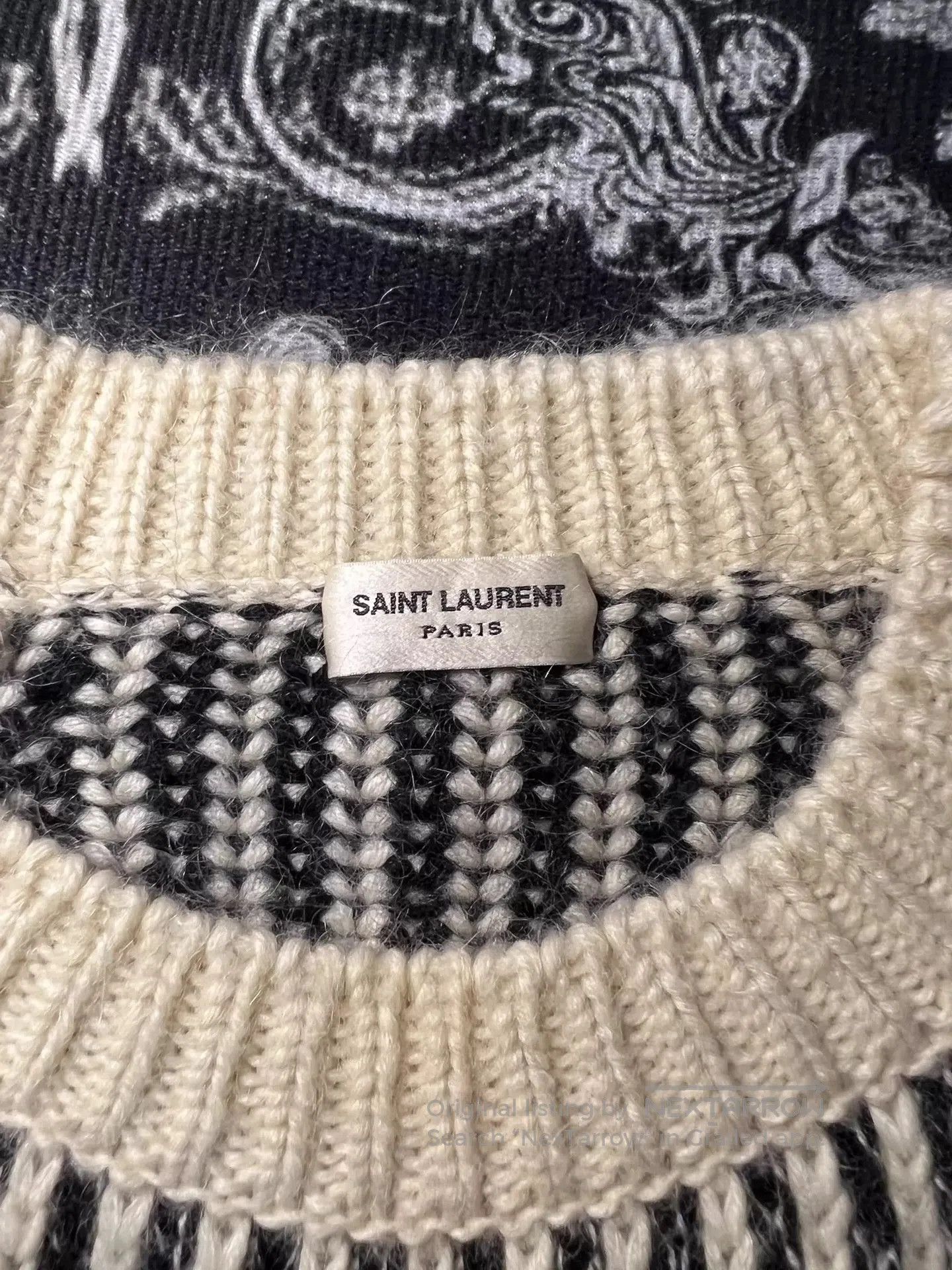 Saint Laurent Paris Saint Laurent Paris Cashmere striped sweater. Size US L / EU 52-54 / 3 - 3 Thumbnail