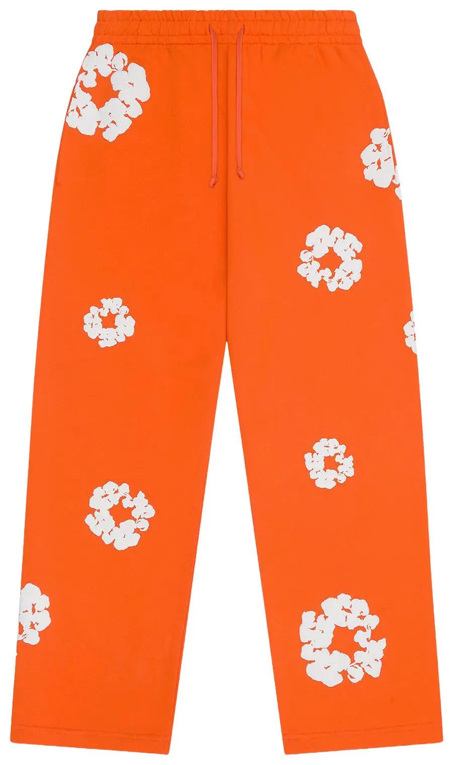 DENIM TEARS Cotton Wreath Baggy Sweatpants 'Orange' Size US 32 / EU 48 - 1 Thumbnail