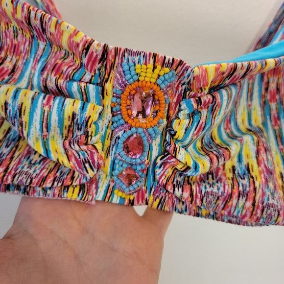 Other Soraya Colorful Strappy Bralette + Bottom Bikini - M Size ONE SIZE - 7 Thumbnail