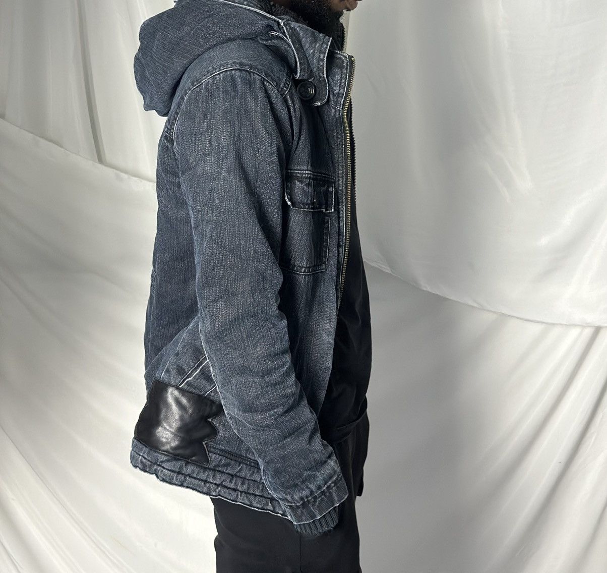 Dickies Rare Dickies Hooded Fleece Utility Denim Jacket Size US S / EU 44-46 / 1 - 3 Thumbnail