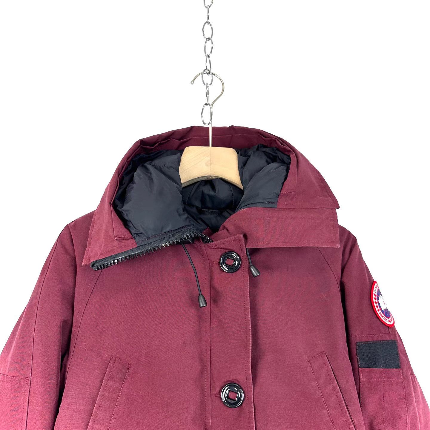 Canada Goose Canada Goose Dark Red Logo Bomber Down Jacket K12 Size US S / EU 44-46 / 1 - 6 Thumbnail
