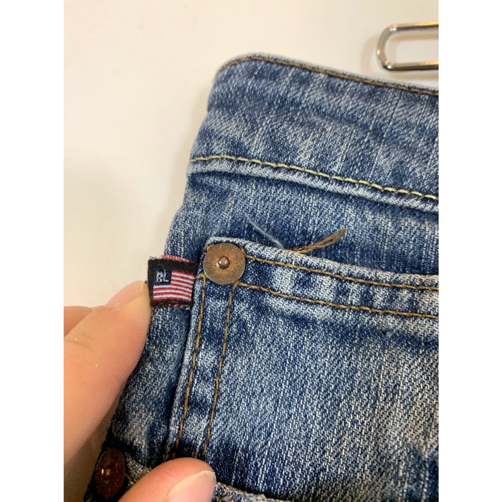 Polo Ralph Lauren VINTAGE Polo Ralph Lauren Jeans Company Womens Jeans Bootcut Stretch 10 Blue 100% Cotton Mid Rise 33in Inseam Womens Jeans Size 32" / US 10 / IT 46 - 4 Thumbnail
