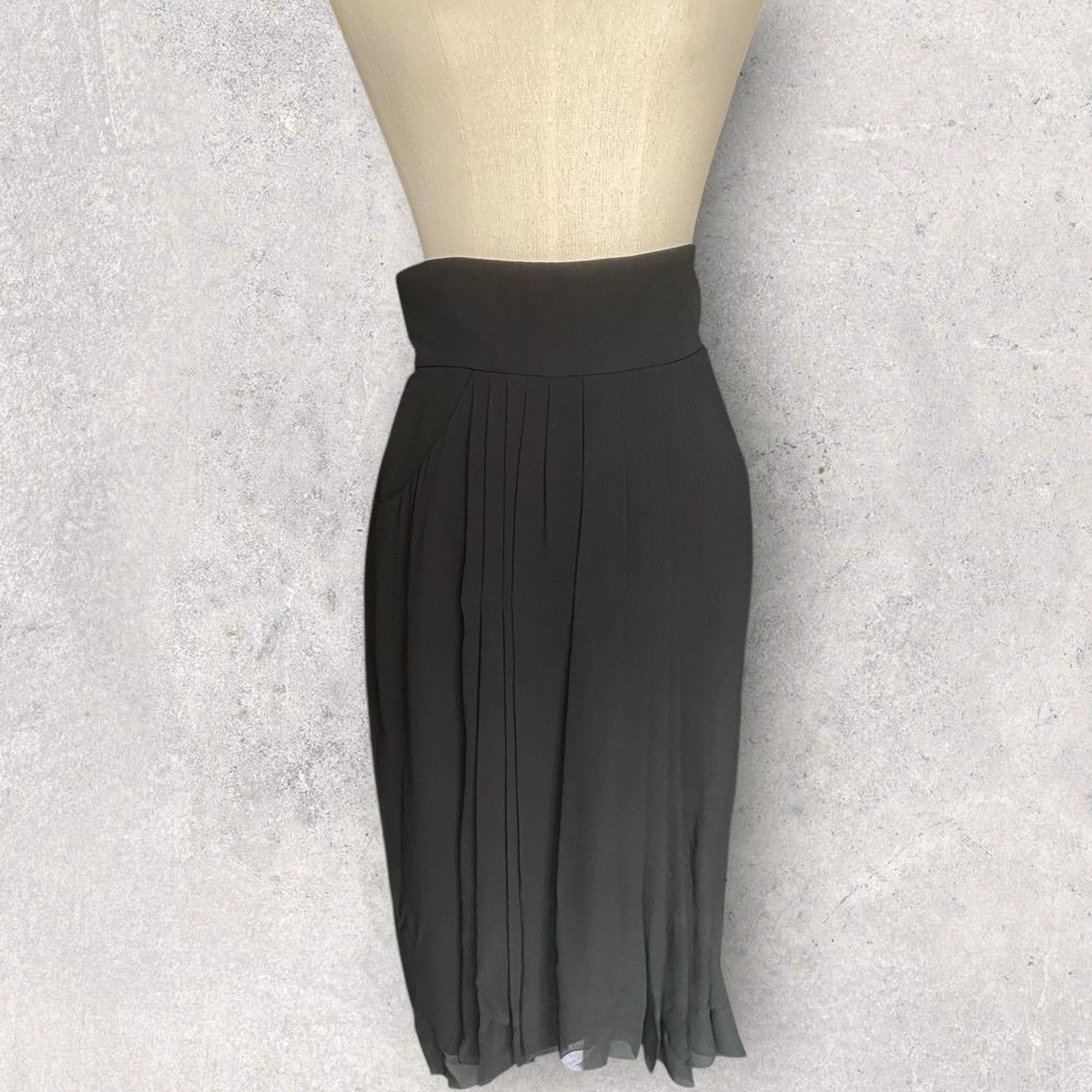 Vintage Chanel Silk Pleat Skirt