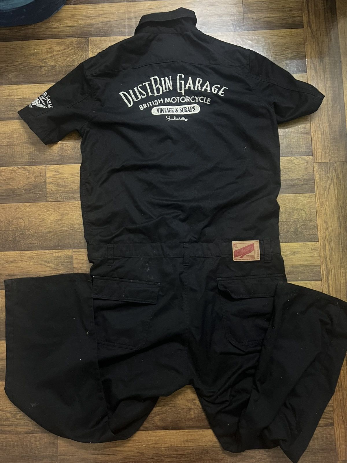 Japanese Brand Subciety Dustbin Garage EmbroideredBritishMotorcycleWorkwear Size US 42 / EU 58 - 22 Thumbnail