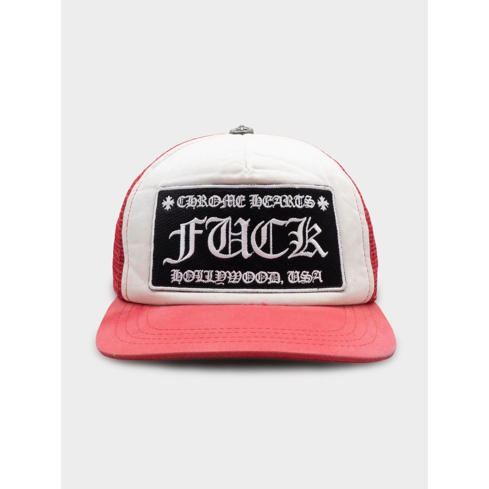 Chrome Hearts 'Fuck' Red Trucker Hat Size ONE SIZE - 1 Thumbnail