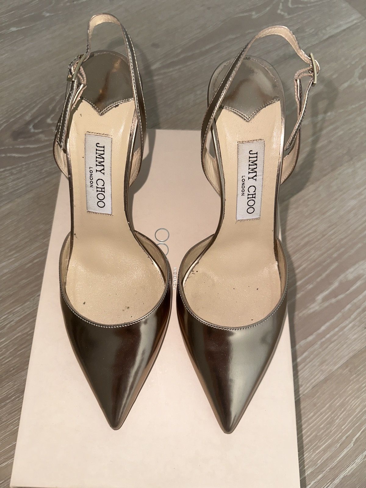 Jimmy Choo Jimmy Choo gold heels Size US 8 / IT 38 - 3 Thumbnail