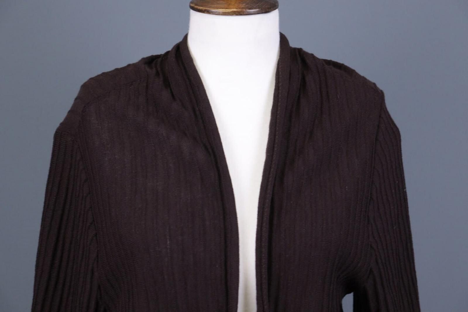 Eileen Fisher Eileen Fisher Brown Ribbed Wool Cardigan Sweater Size 1X Size XL / US 12-14 / IT 48-50 - 2 Thumbnail