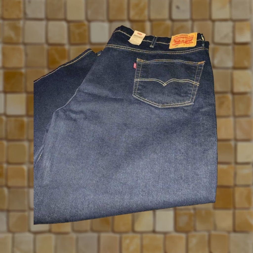 Vintage LEVIS Jeans 550 Relaxed Big & Tall, Denim, 50x29, Size 50, Inseam 29, Tapered, Zip, Blue, Men, Jeans Size US 34 / EU 50 - 1 Preview