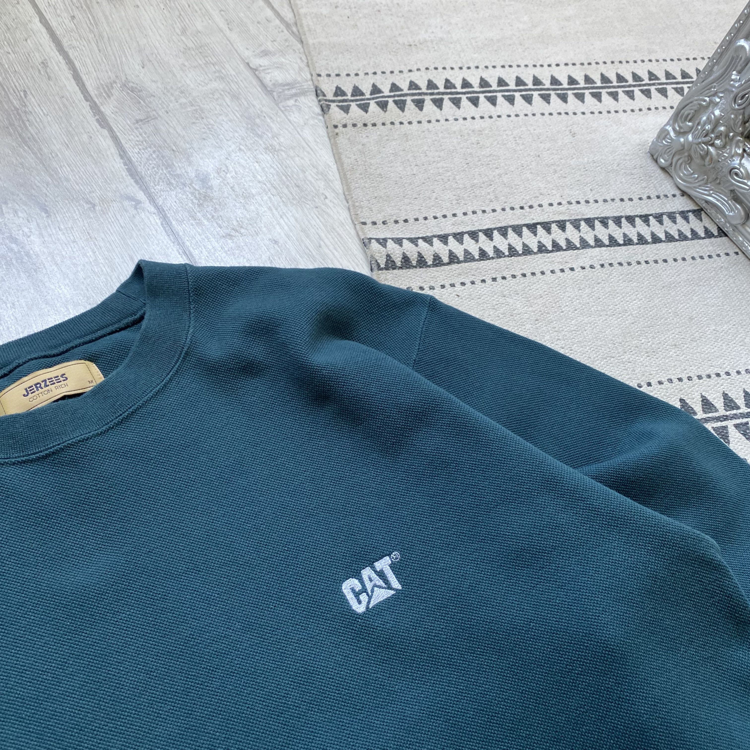 Caterpillar 🚜 Vintage 90s Caterpillar CAT heavy Longsleeve Sweatshirt Size US M / EU 48-50 / 2 - 6 Thumbnail
