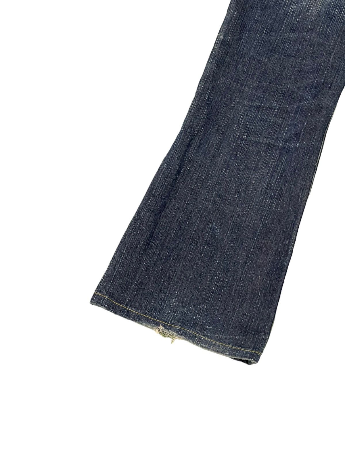 Japanese Brand Flare Jeans Edwin Japan Thrashed Distress Boot Cut 6🟦2 Size US 34 / EU 50 - 16 Thumbnail