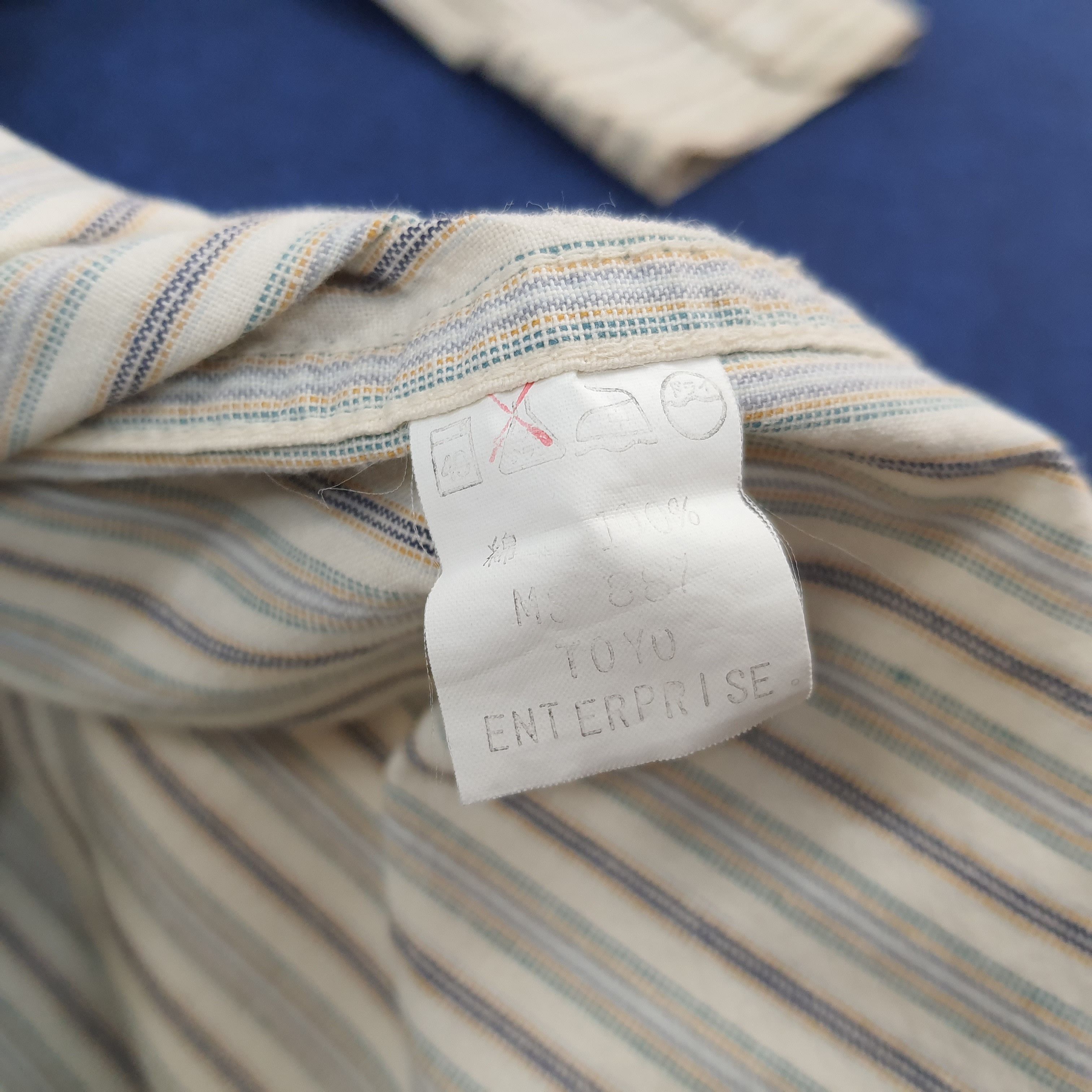 Japanese Brand × Sugar Cane × Vintage Vintage Sugar Cane Striped Japanese Brand Button Up Shirt Size US L / EU 52-54 / 3 - 6 Thumbnail