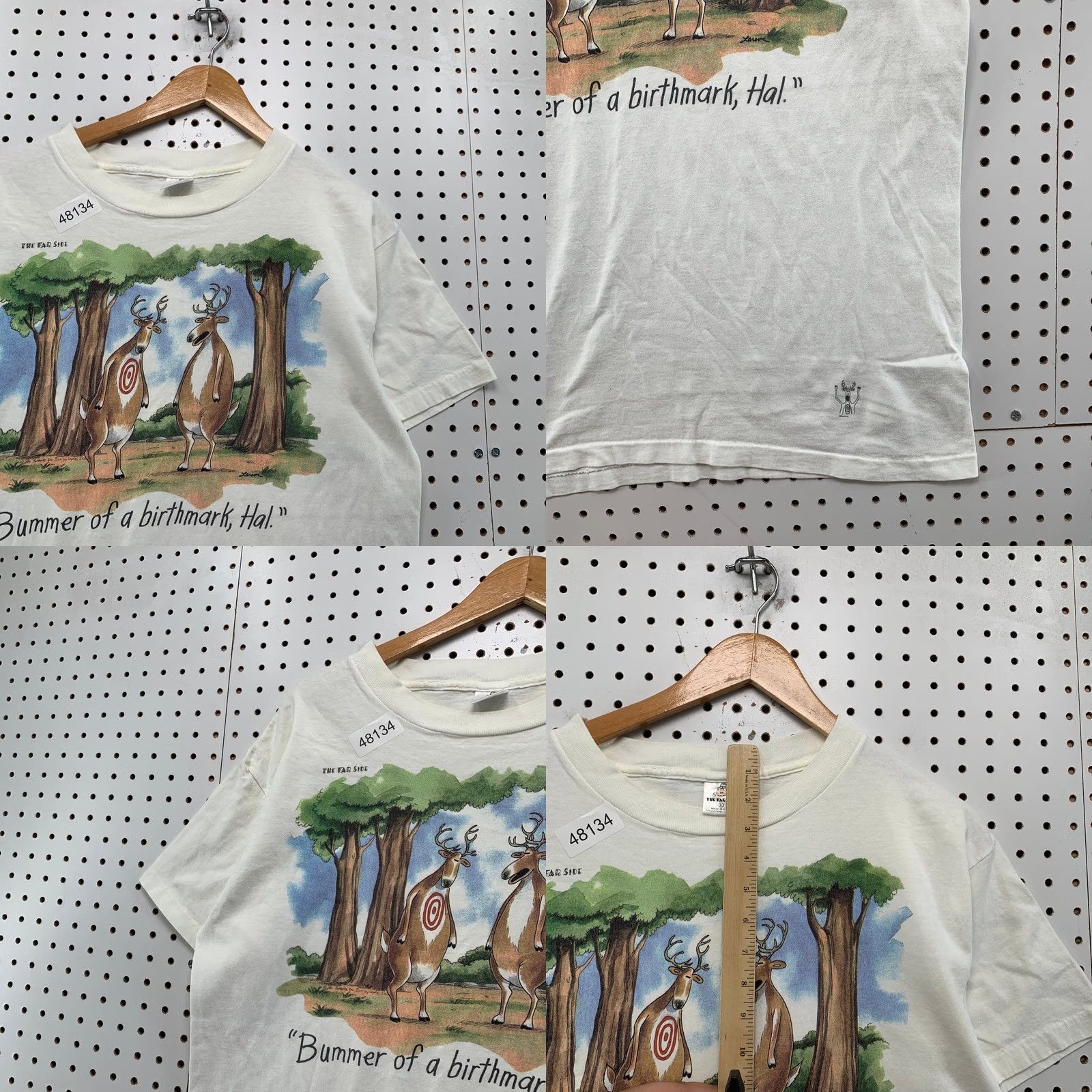 Vintage Vintage Far Side Hunting Funny T Shirt Mens Large White Single Stitch Outdoor Size US L / EU 52-54 / 3 - 8 Thumbnail