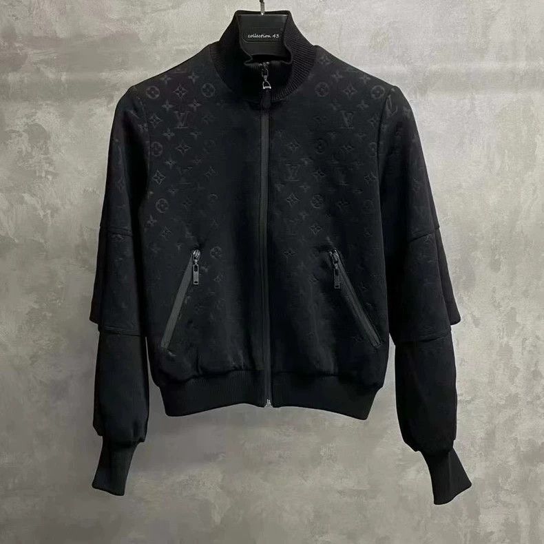Louis Vuitton Louis Vuitton Black dark stripe full-print logo jacket 250 Size XS / US 0-2 / IT 36-38 - 1 Thumbnail