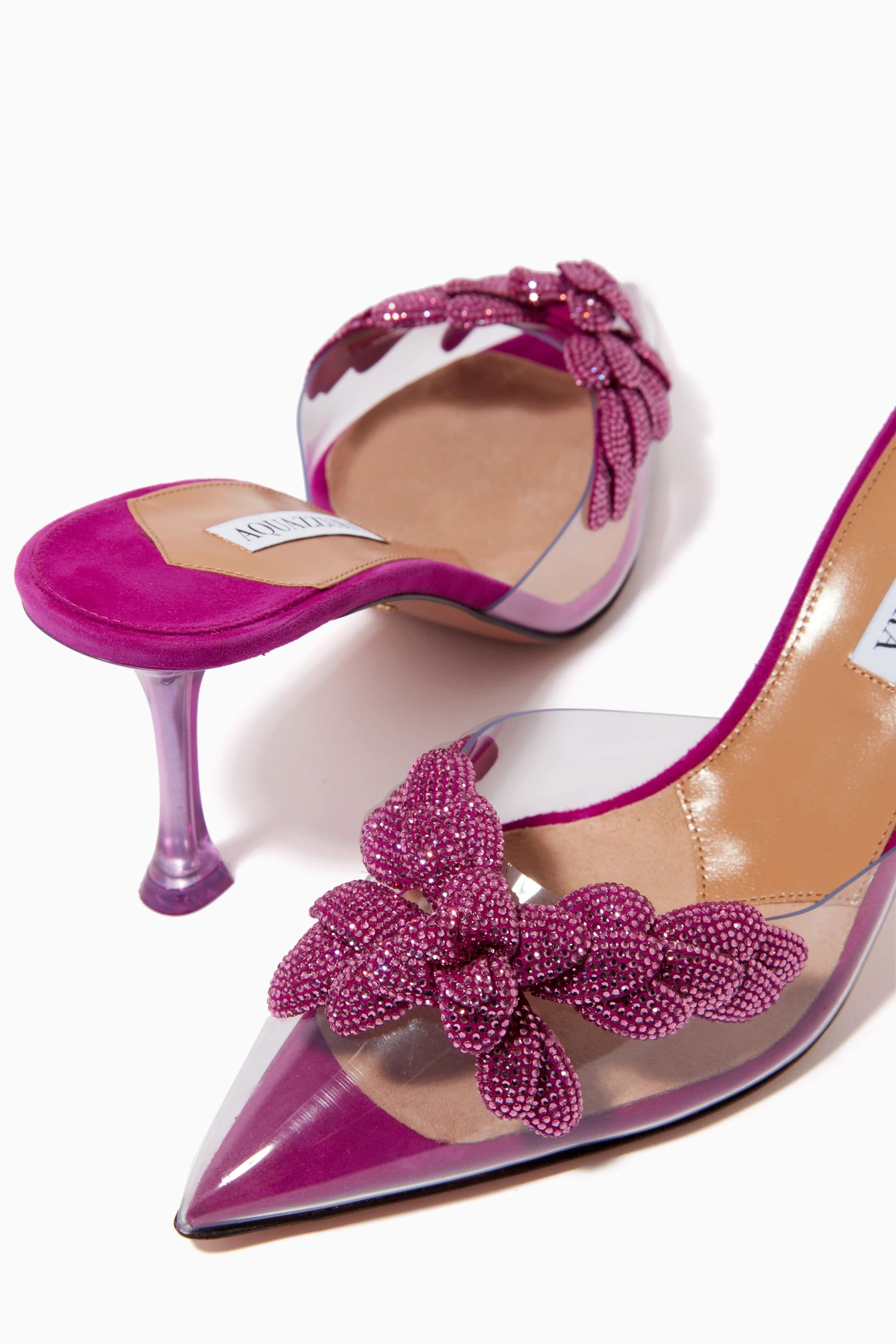 Aquazzura o1srvl11e1224 Mules in Pink Size US 8 / IT 38 - 4 Thumbnail
