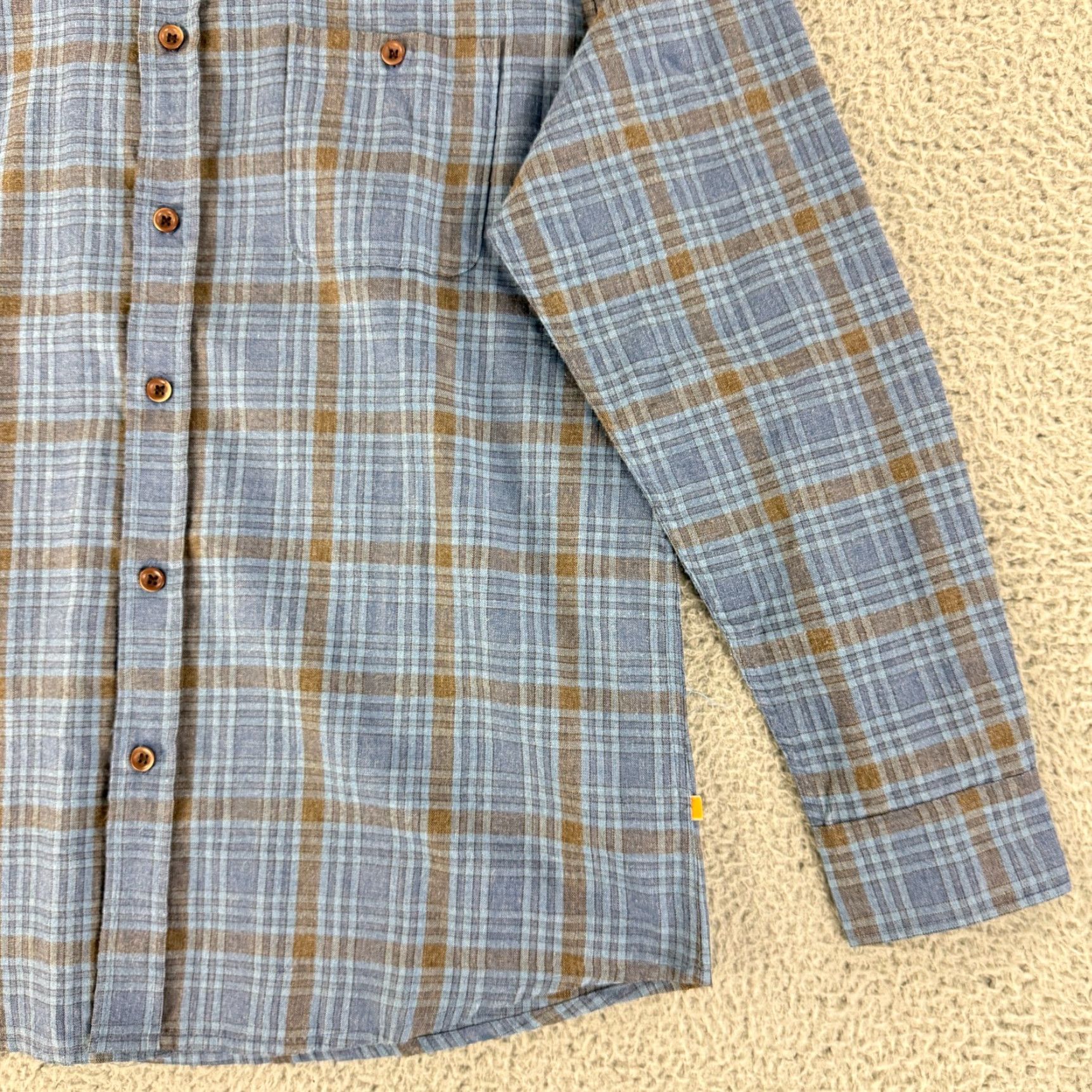 Quiksilver Quiksilver Waterman Button-Down Shirt Mens Large Blue Plaid Regular Fit LS Size US L / EU 52-54 / 3 - 3 Thumbnail