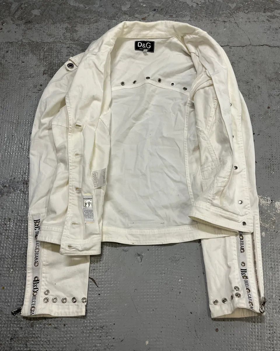 Dolce & Gabbana 2000s Dolce & Gabbana White Light Perfecto Jacket Size M / US 6-8 / IT 42-44 - 8 Thumbnail