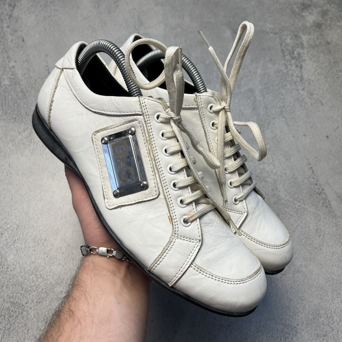 Dolce & Gabbana × Vintage Vintage Dolce & Gabbana Dalton Metal logo y2k sneakers Size US 8 / EU 41 - 3 Thumbnail