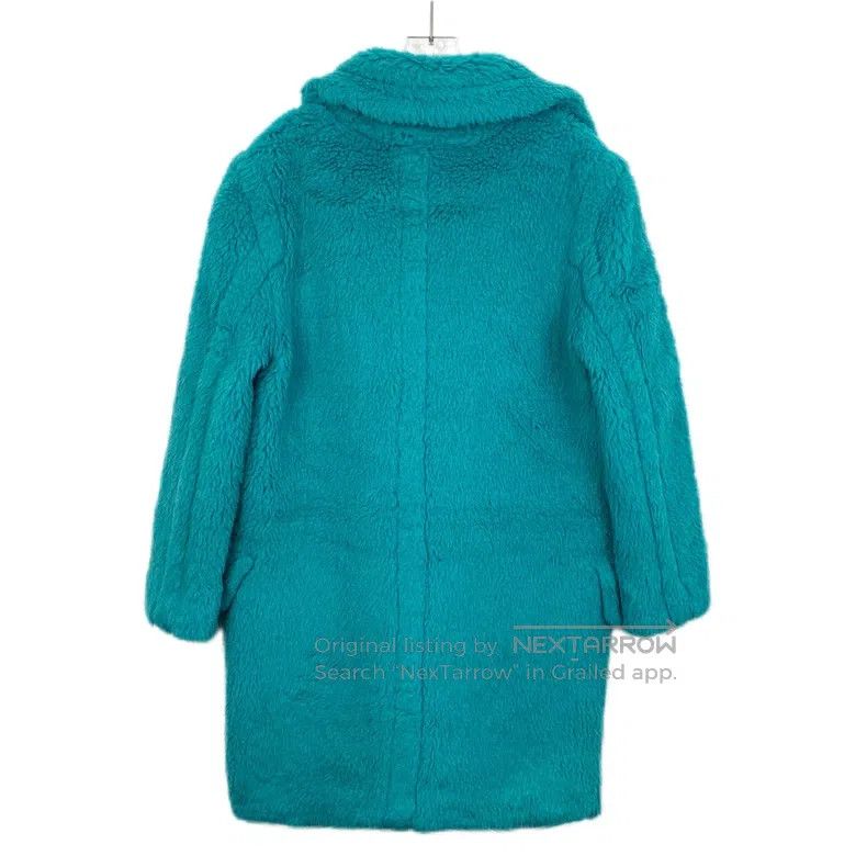 Max Mara Max Mara Blue Teddy Alpaca Hair Reversible Double-Breasted Size M / US 6-8 / IT 42-44 - 2 Thumbnail