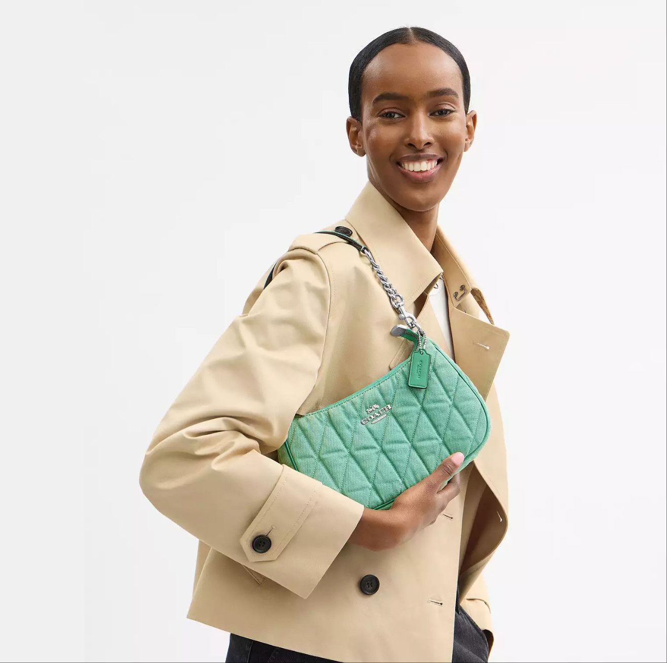 Coach Teri Shoulder Bag CBG86 Ivy/Green Size ONE SIZE - 6 Thumbnail