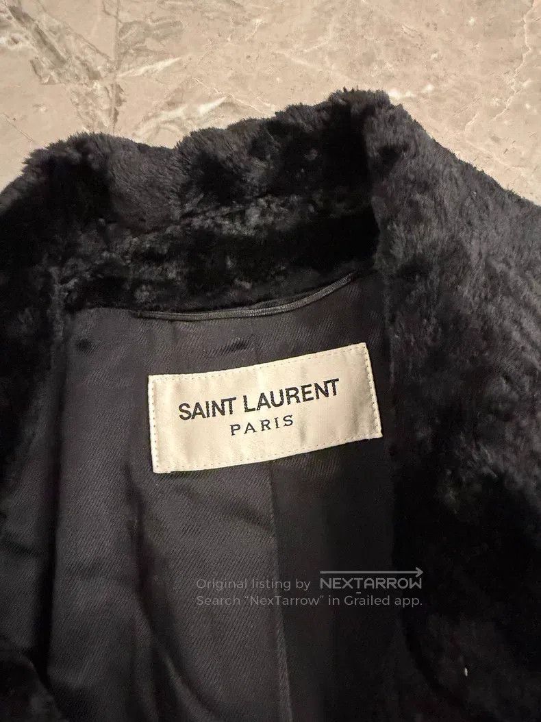 Saint Laurent Paris Saint Laurent Paris Black Snake Chain Recycled Fur Court S Size US M / EU 48-50 / 2 - 5 Thumbnail