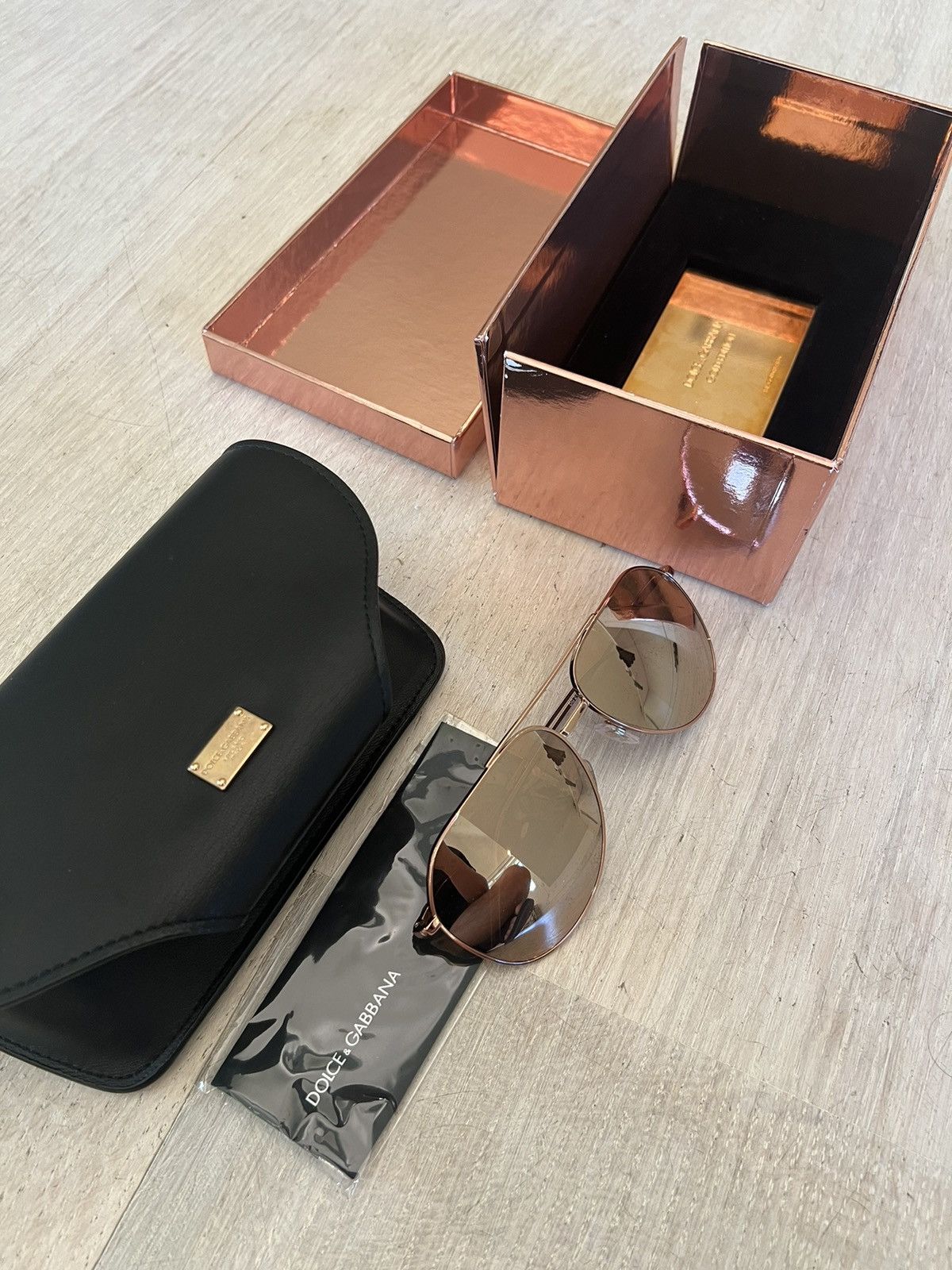 Dolce & Gabbana Dolce&Gabbana Sunglasses 18K plated rose gold Size ONE SIZE - 1 Thumbnail