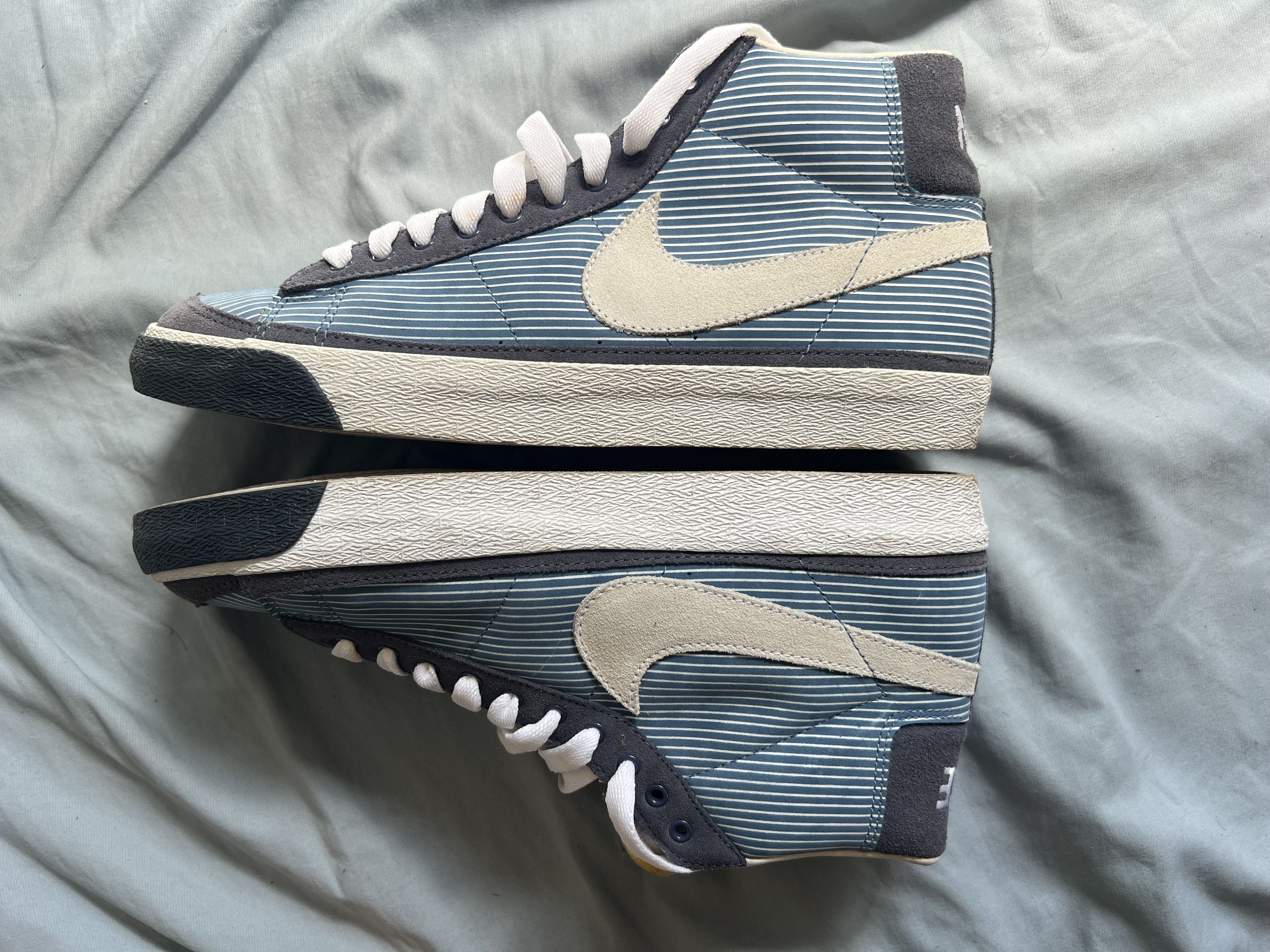 Nike Nike Blazer Mid Striped Blue/White Size 12W/10.5M Size US 10.5 / EU 43-44 - 6 Thumbnail