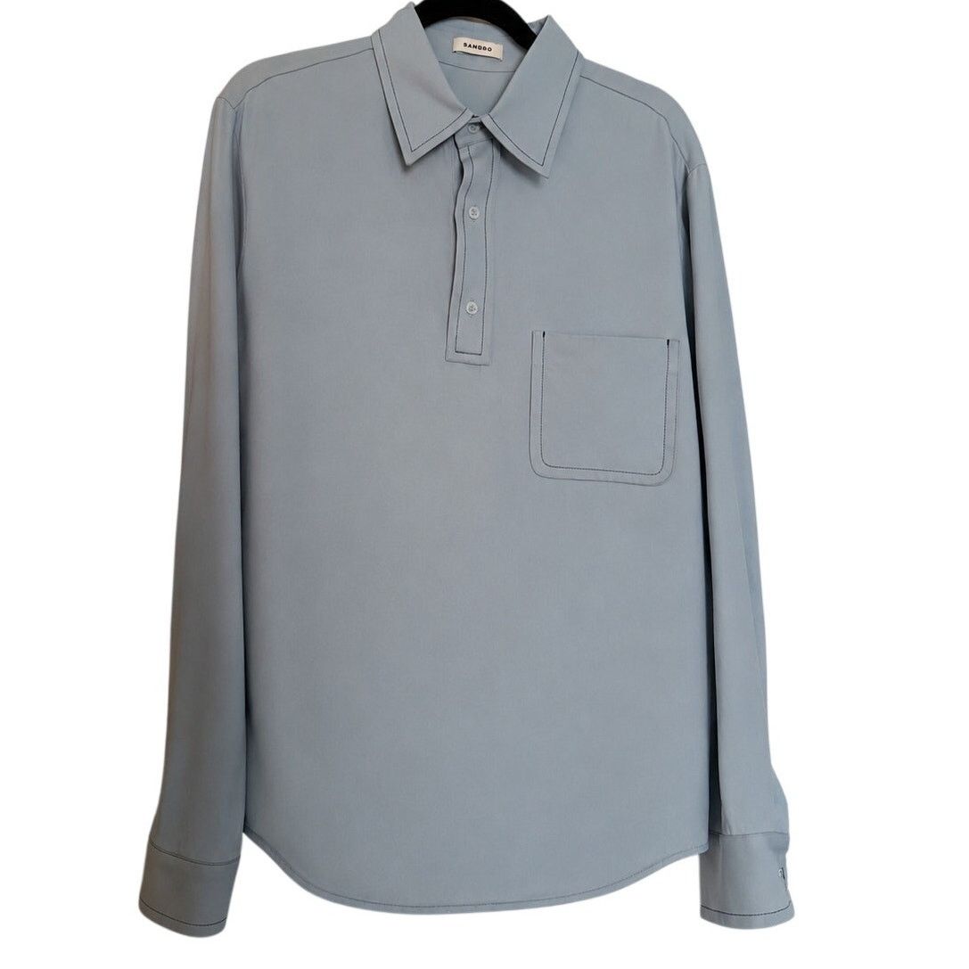 Sandro Sandro NWT SS24 Floaty Long Sleeves Shirt Size US L / EU 52-54 / 3 - 1 Thumbnail