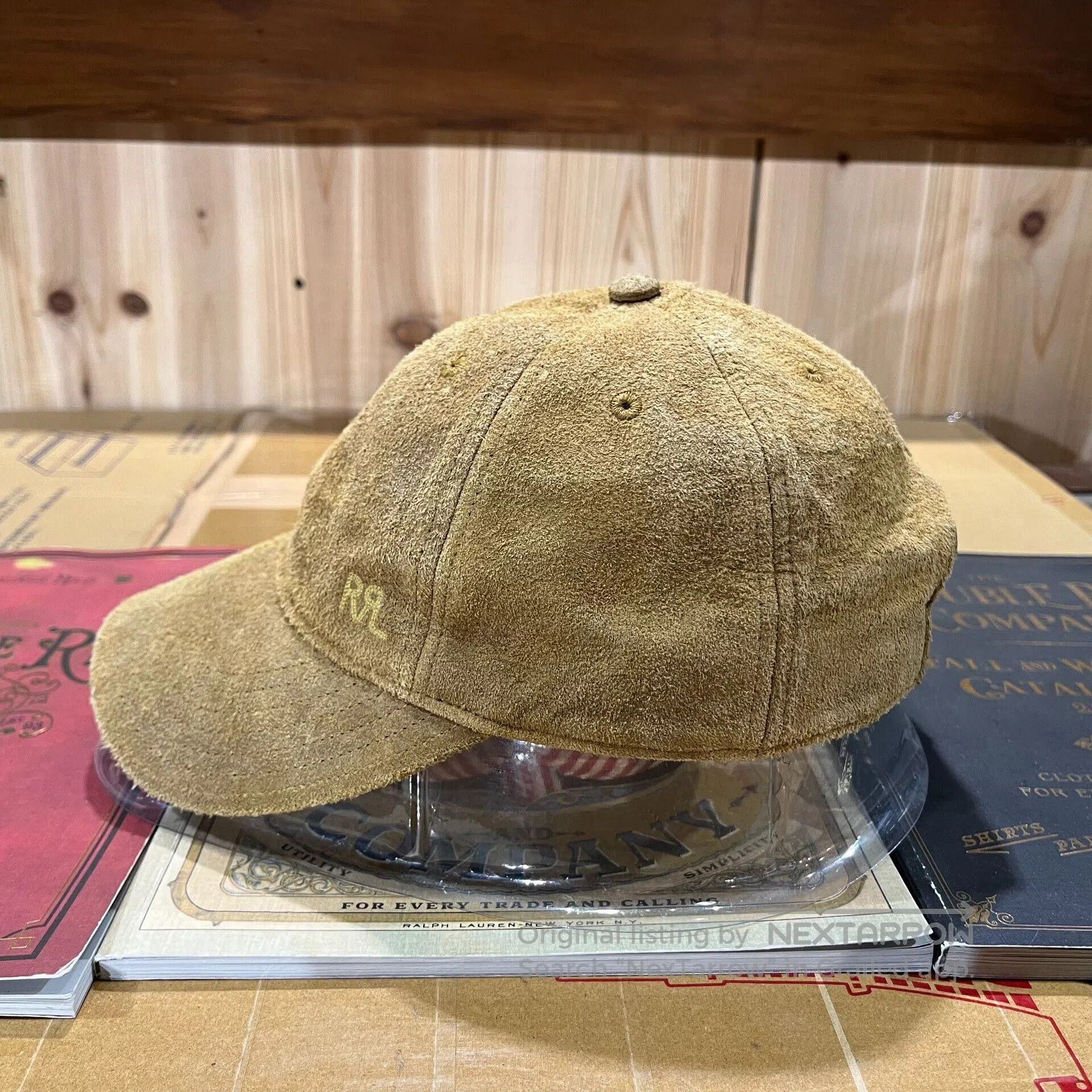 RRL Ralph Lauren RRL Suede Baseball Cap by Ralph Lauren. Size ONE SIZE - 5 Thumbnail