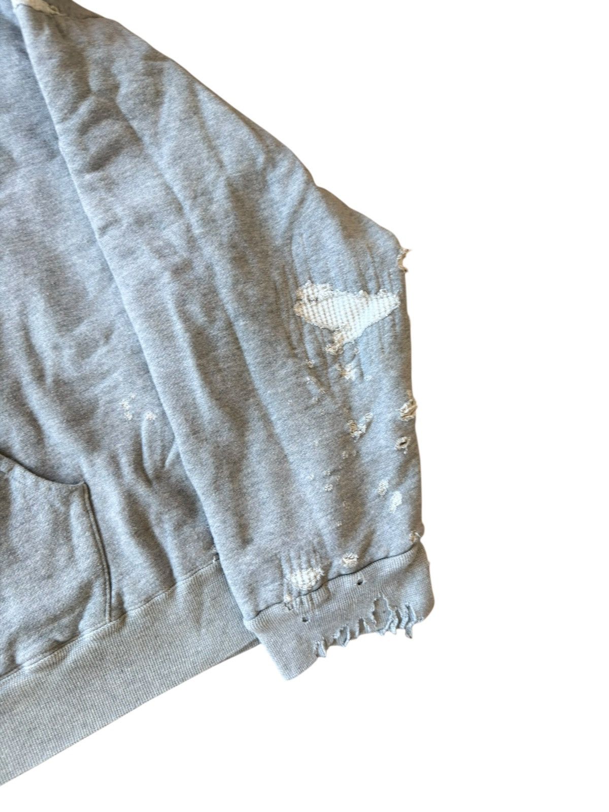 READYMADE *RARE* READYMADE JAPAN DOUBLE FACE THERMAL DISTRESSED HOODIE Size US XXL / EU 58 / 5 - 7 Thumbnail