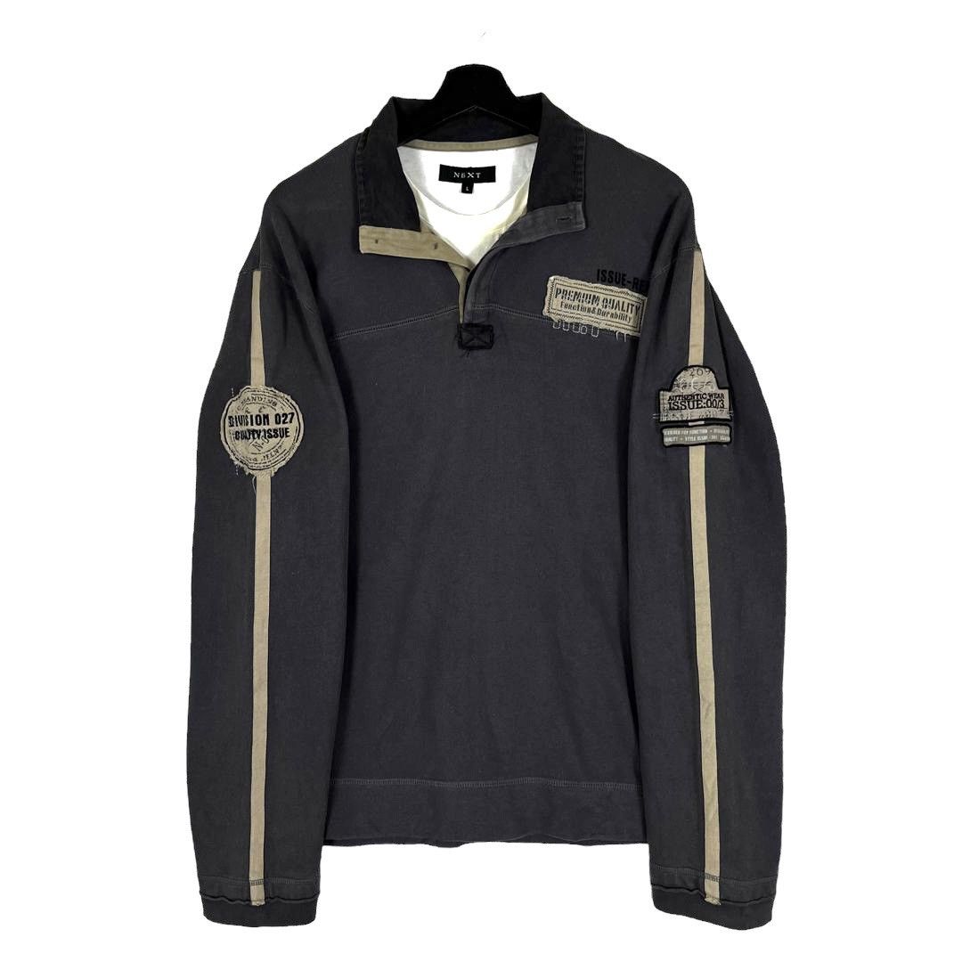 NEXT × Vintage Vintage Next Polo MilitaryStyle Issue Division003 Sweatshirt Size US L / EU 52-54 / 3 - 2 Thumbnail
