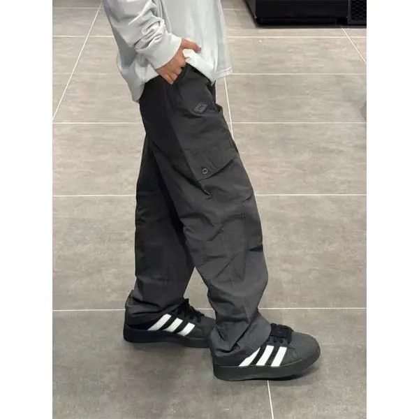VIBE Dark Gray High Street Loose Fit Vintage Work Pants Size US 32 / EU 48 - 6 Thumbnail